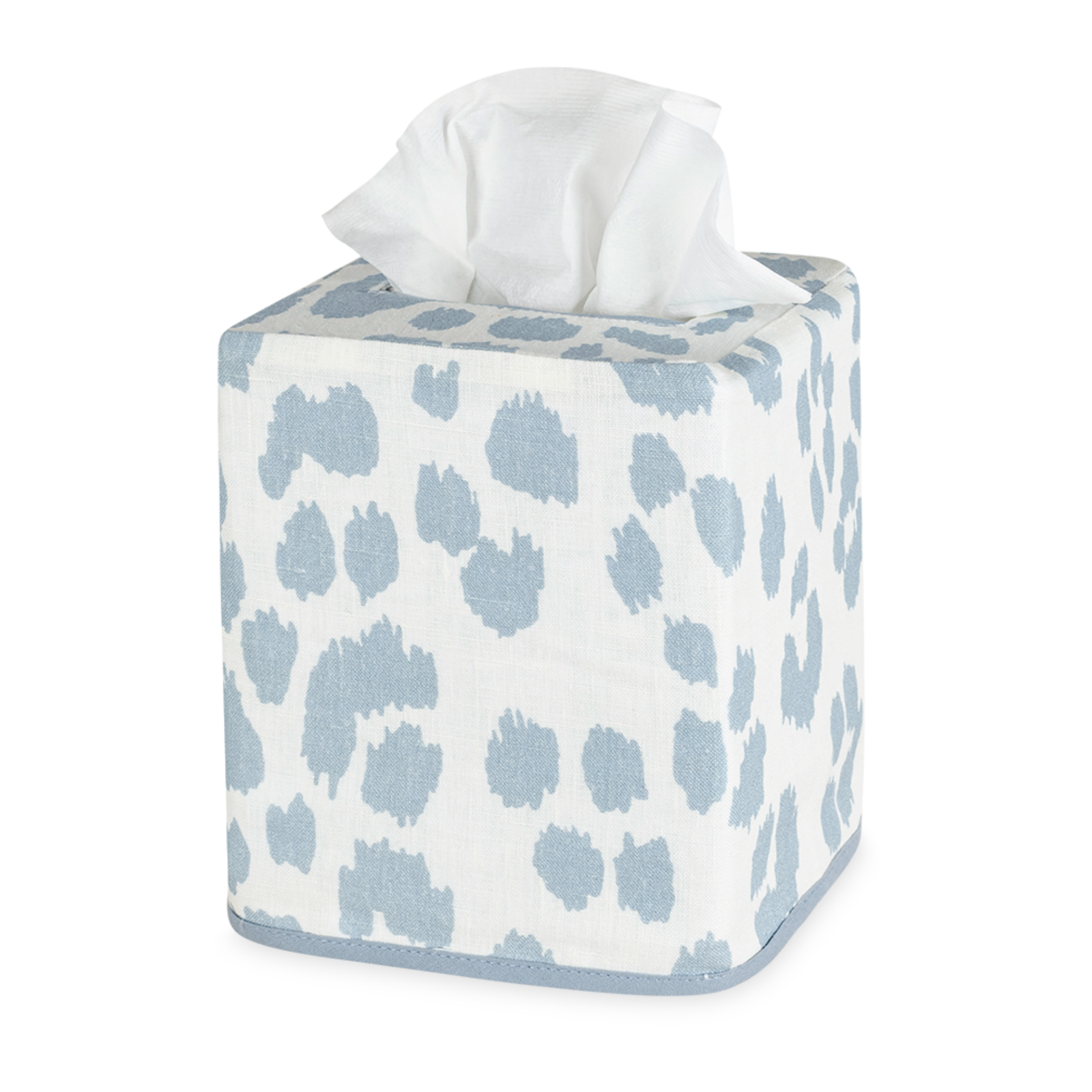 Silo of Matouk Iconic Leopard Tissue Box Cover in Sky