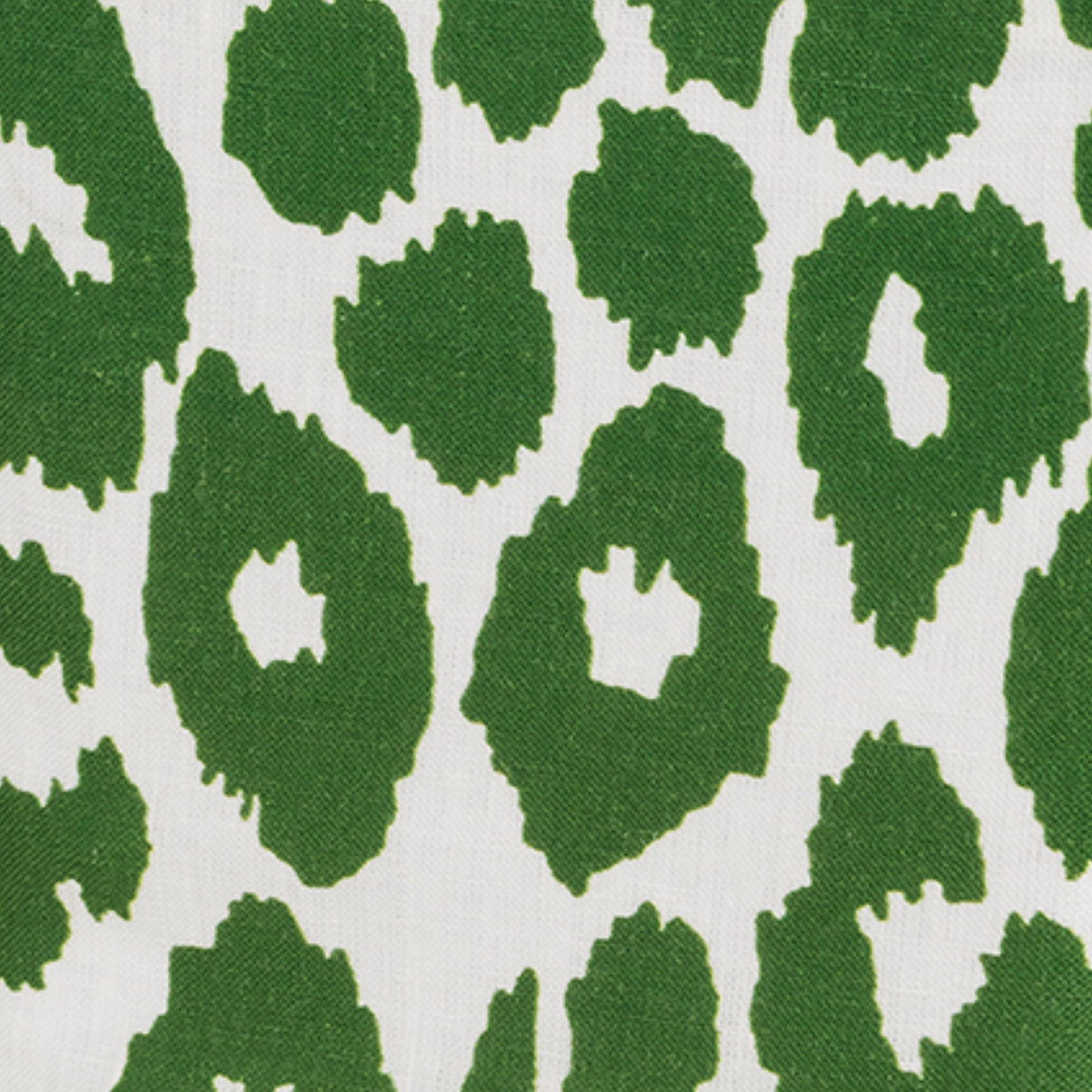 Pattern Closeup of Matouk Iconic Leopard Tissue Box Cover in Green