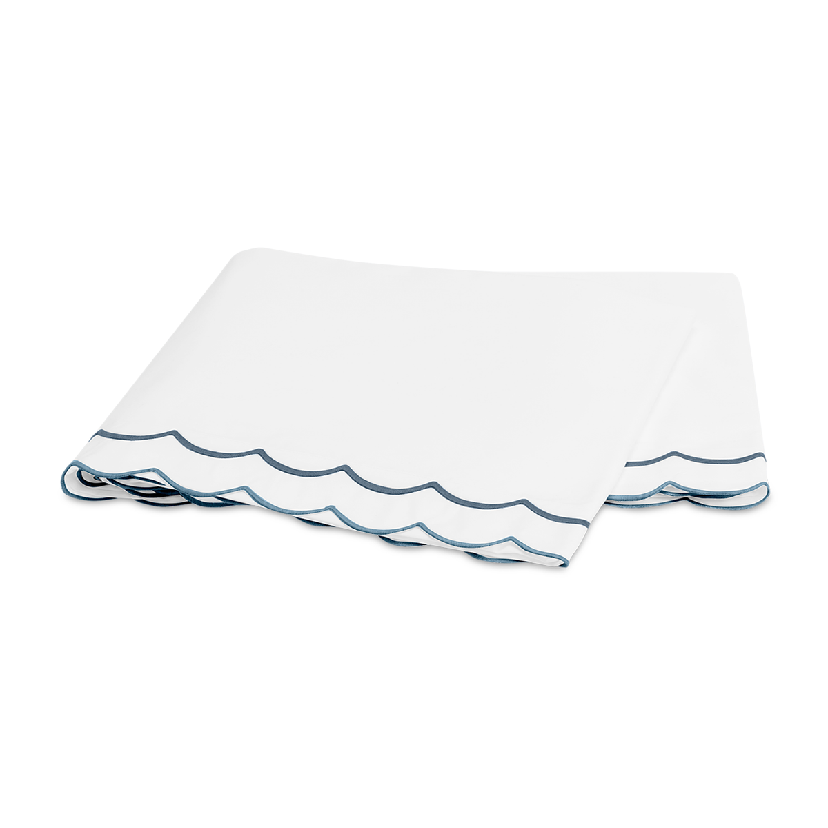 Flat Sheet of Matouk India Bedding in Hazy Blue Color