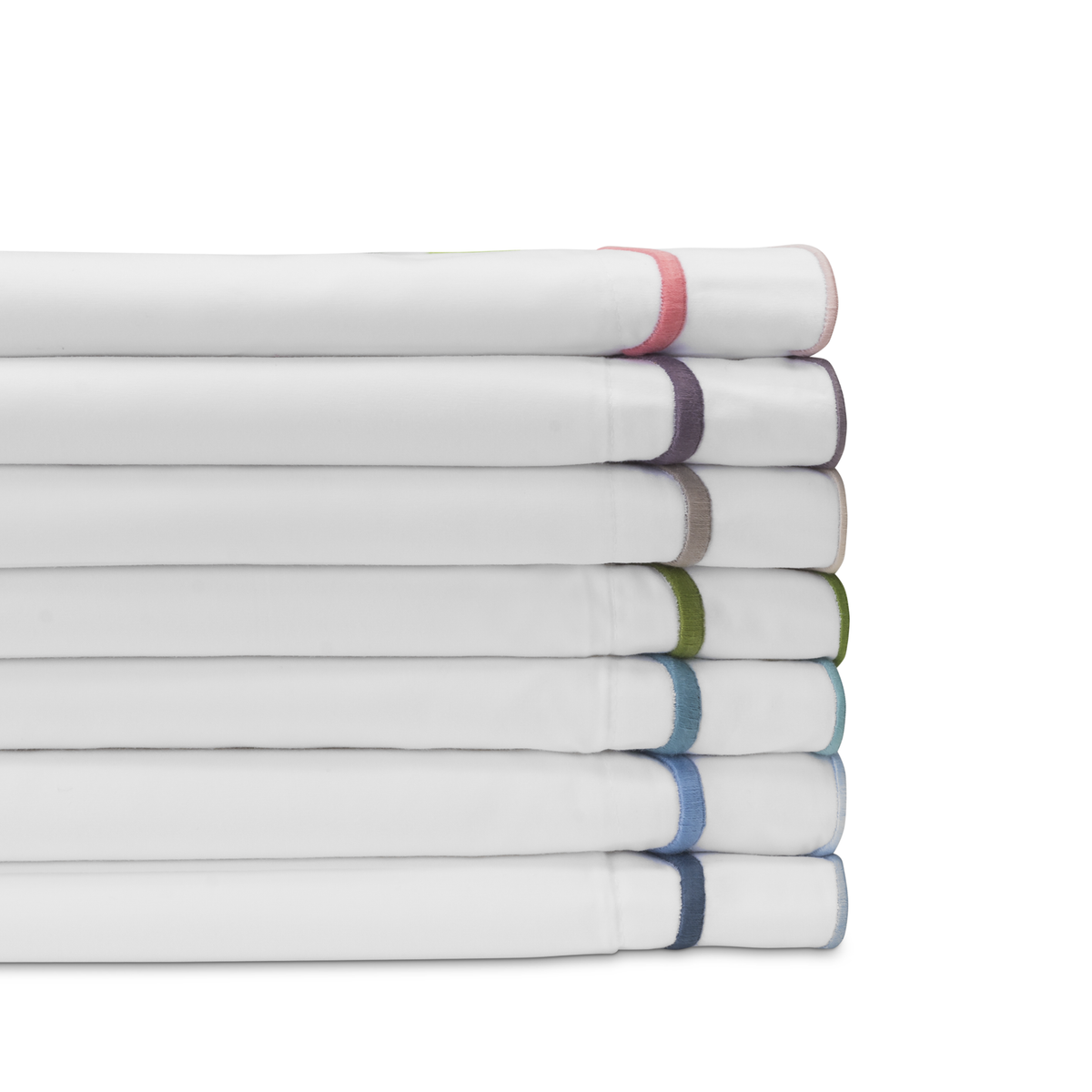 Matouk India Bedding Multicolors Folded and Stacked Sheets