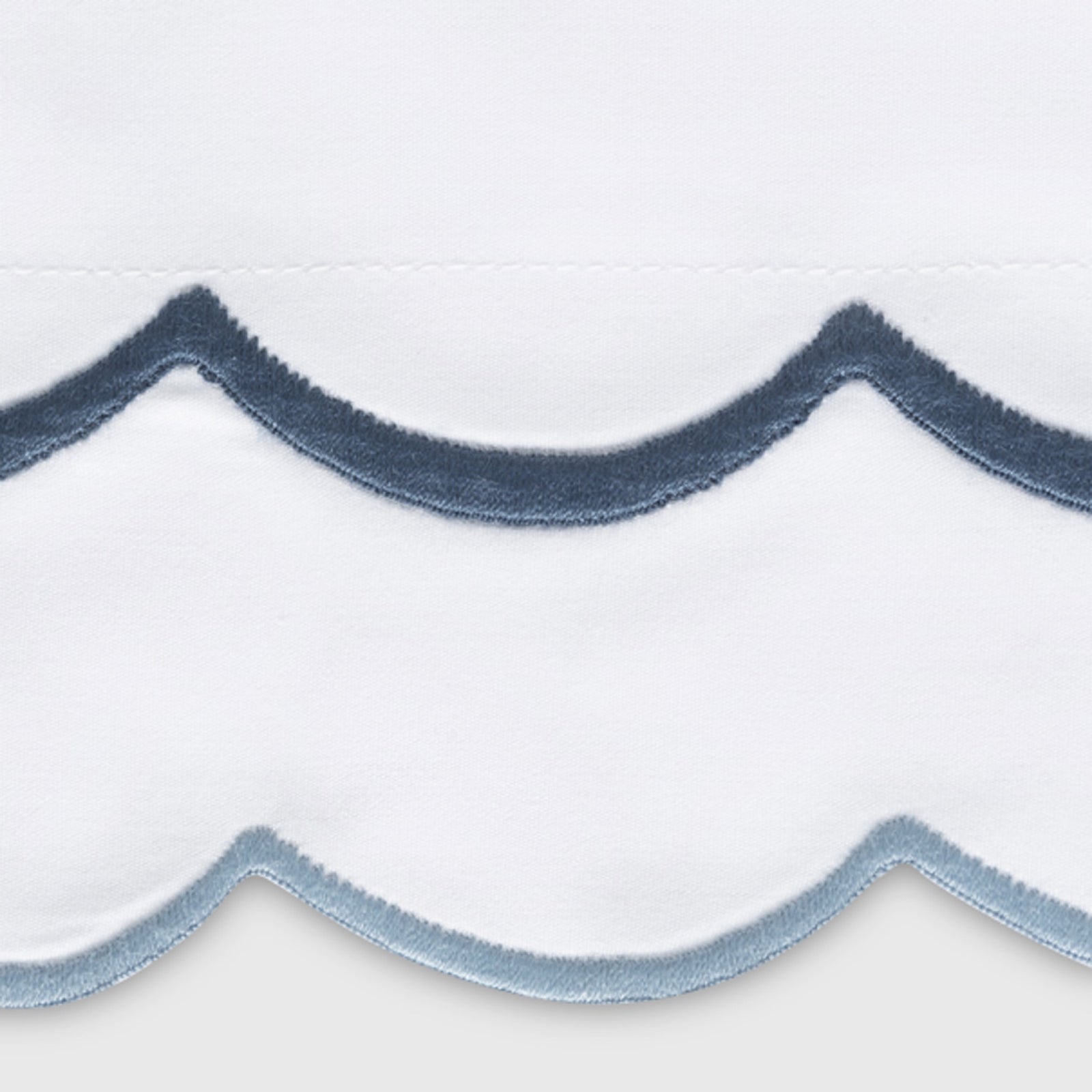 Full Bed in Hazy Blue Matouk India with Coordinate Bedding