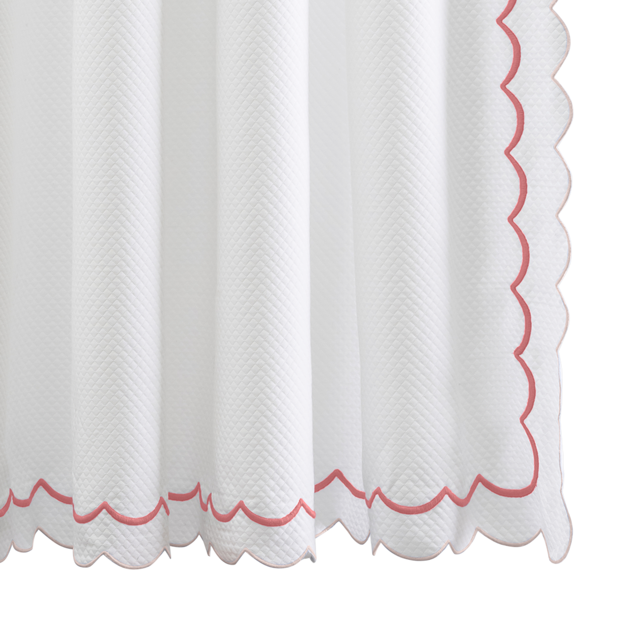 Matouk India Pique Shower Curtain - Blush