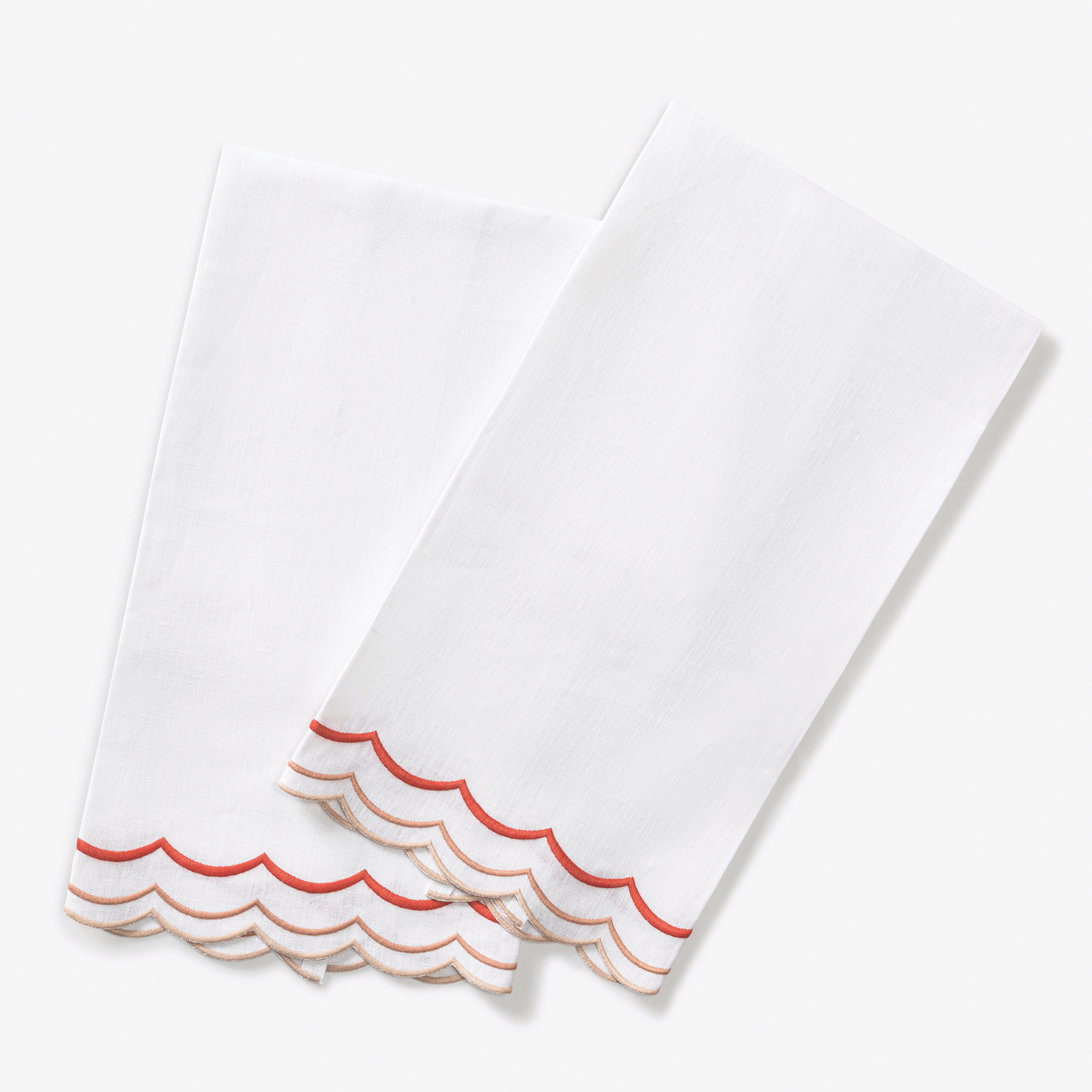 Matouk India Three Guest Towels in Apricot