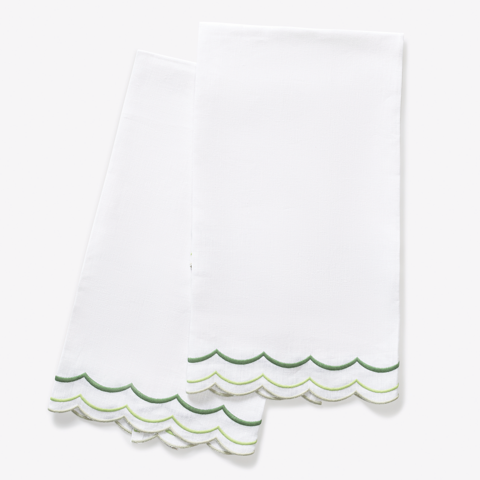 Matouk India Three Guest Towels in Palm