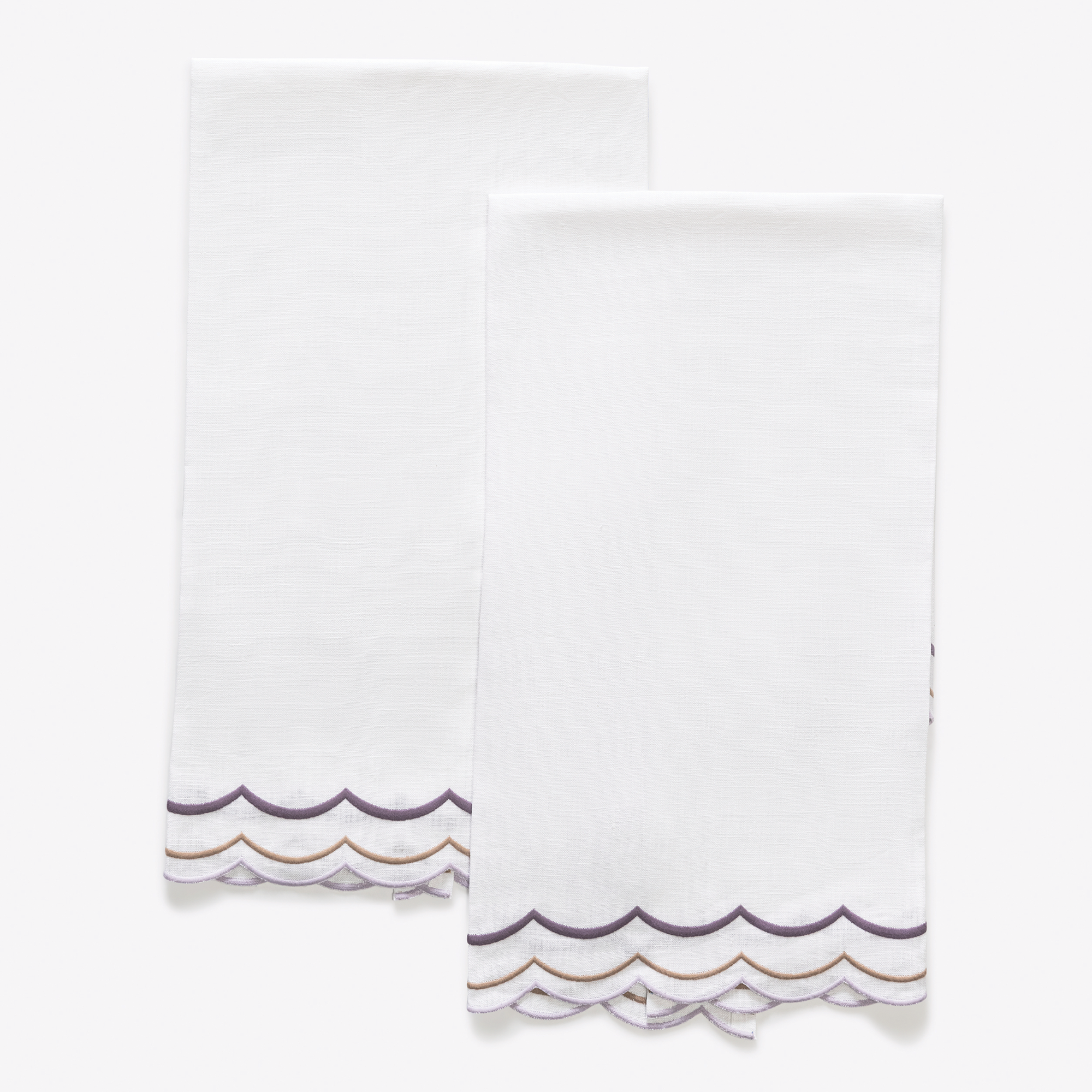 Matouk India Three Guest Towels in Thistle