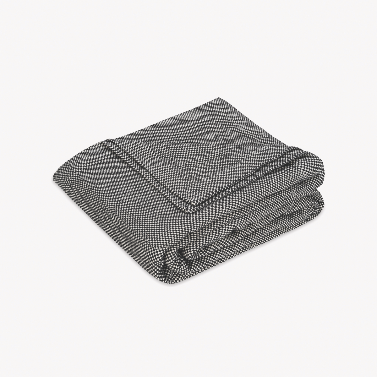 Folded Coverlet of Matouk Jackson Bedding in Black