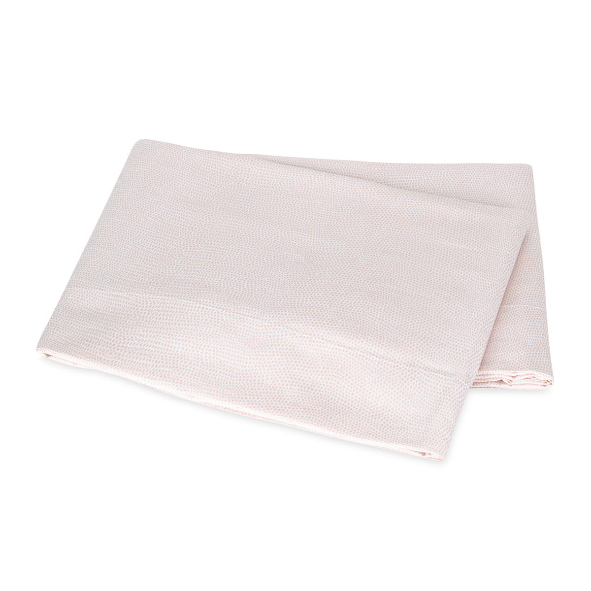 Folded Flat Sheet of Pink Matouk Jasper Bedding