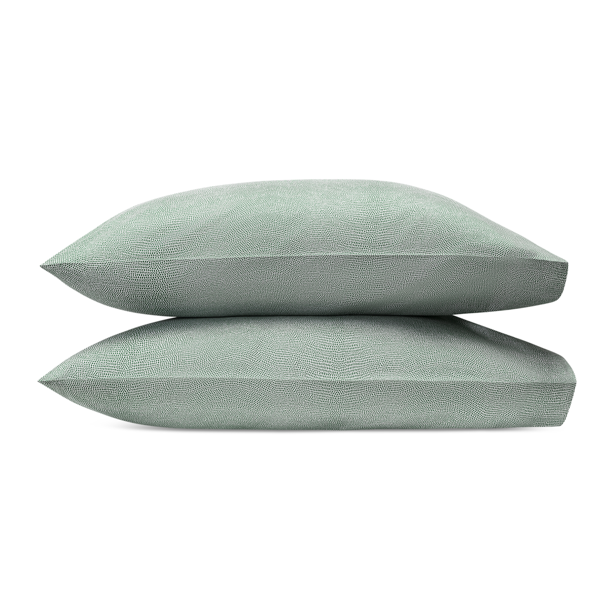 Pair of Pillowcases of Green Matouk Jasper Bedding