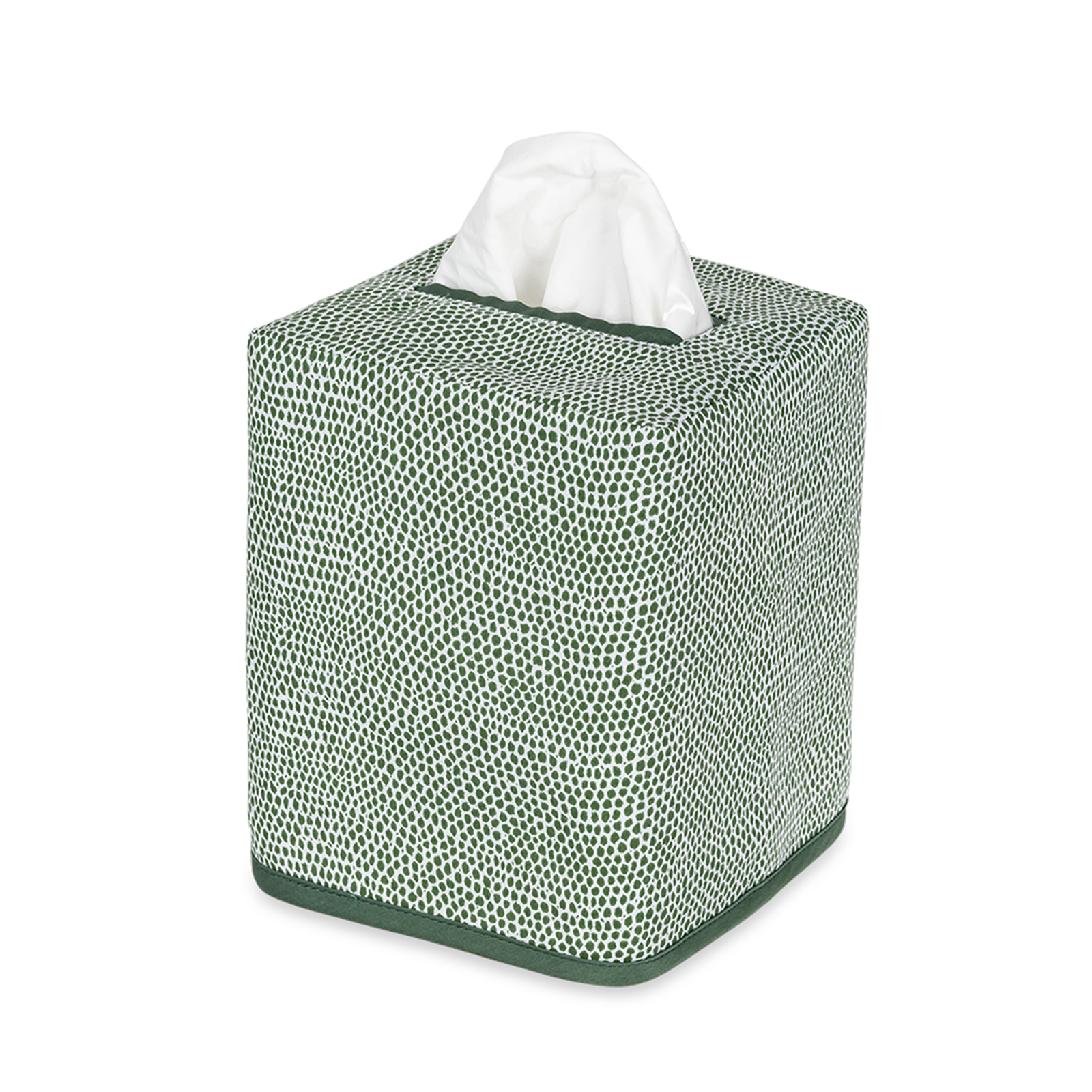 Silo Image of Matouk Jasper Tissue Box Cover in Green Color