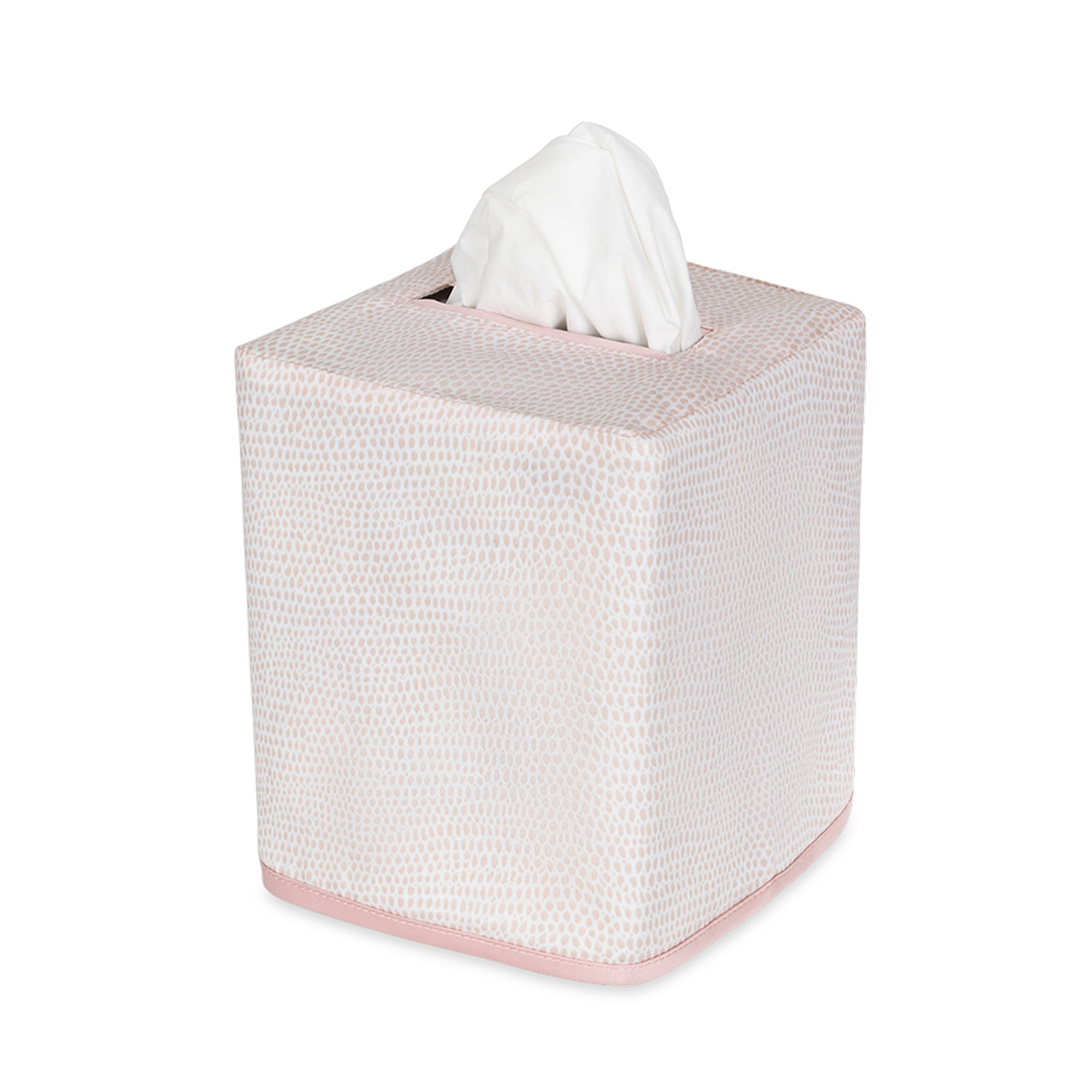 Silo Image of Matouk Jasper Tissue Box Cover in Pink Color