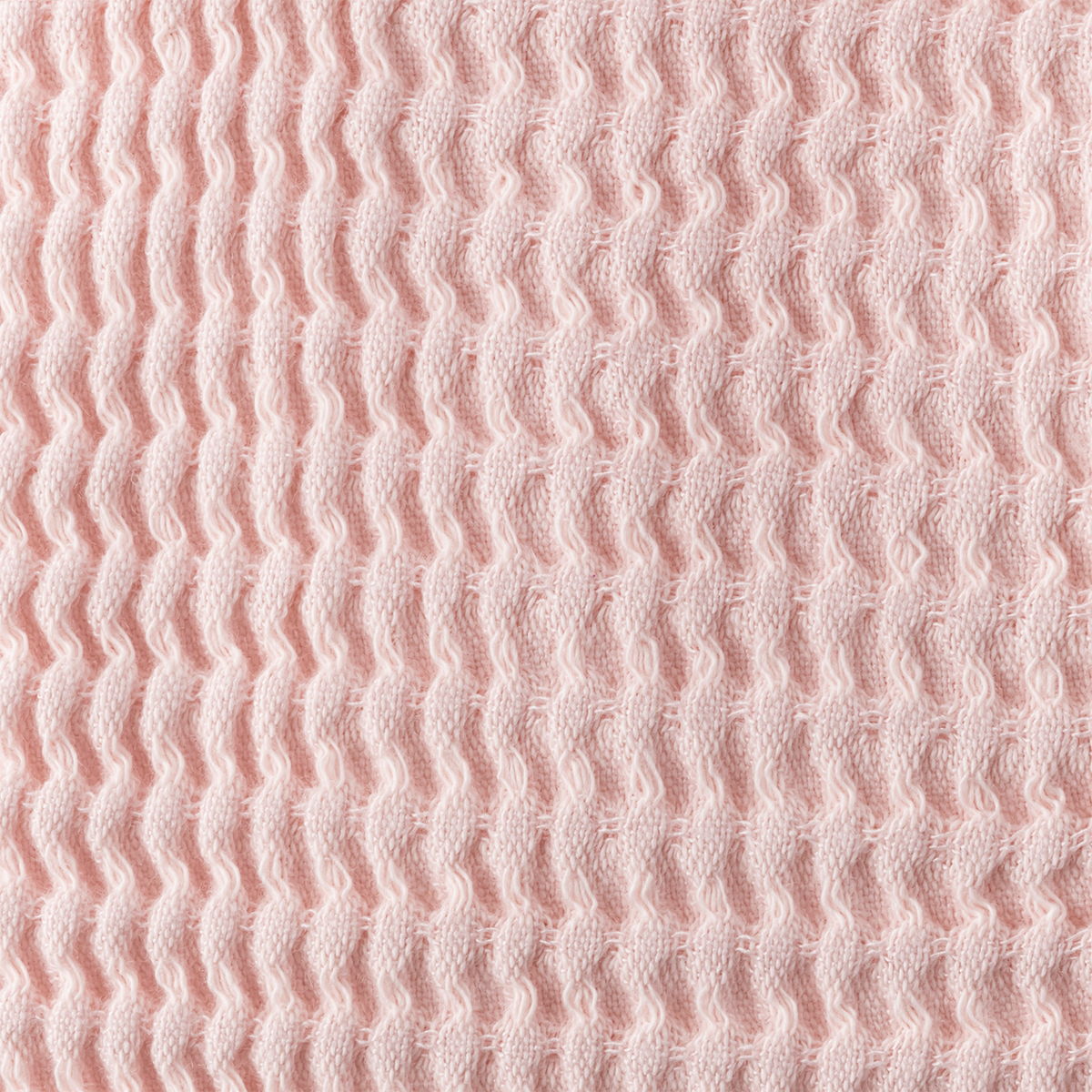 Fabric Closeup of Matouk Kiran Waffle Bath Robe in Blush Color