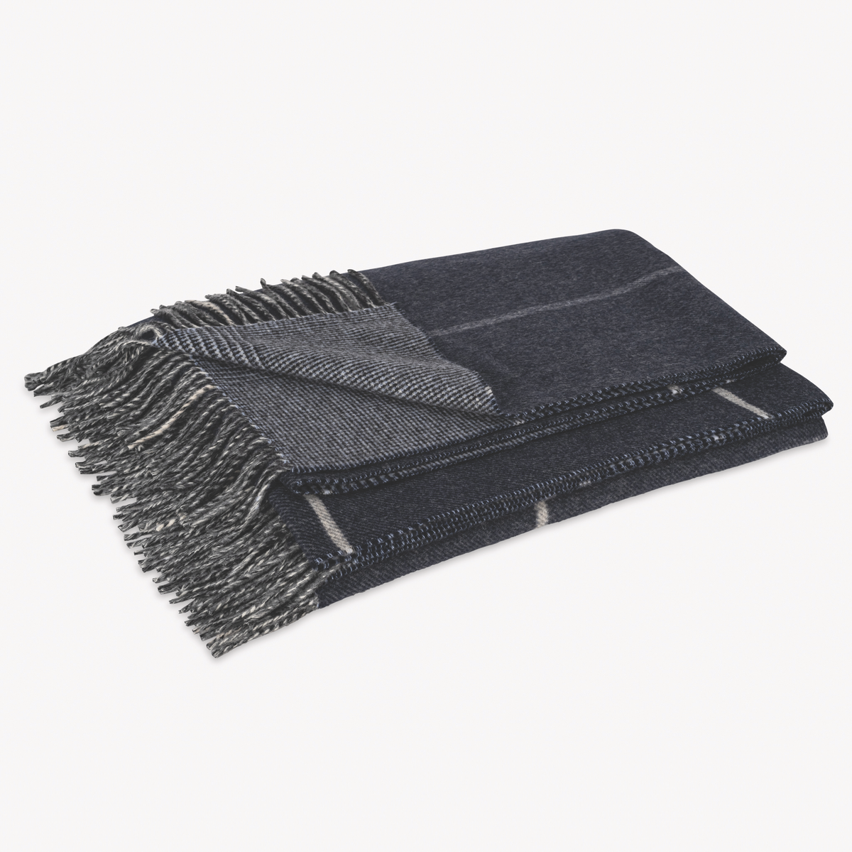 Folded Matouk Benito Throw in Night color