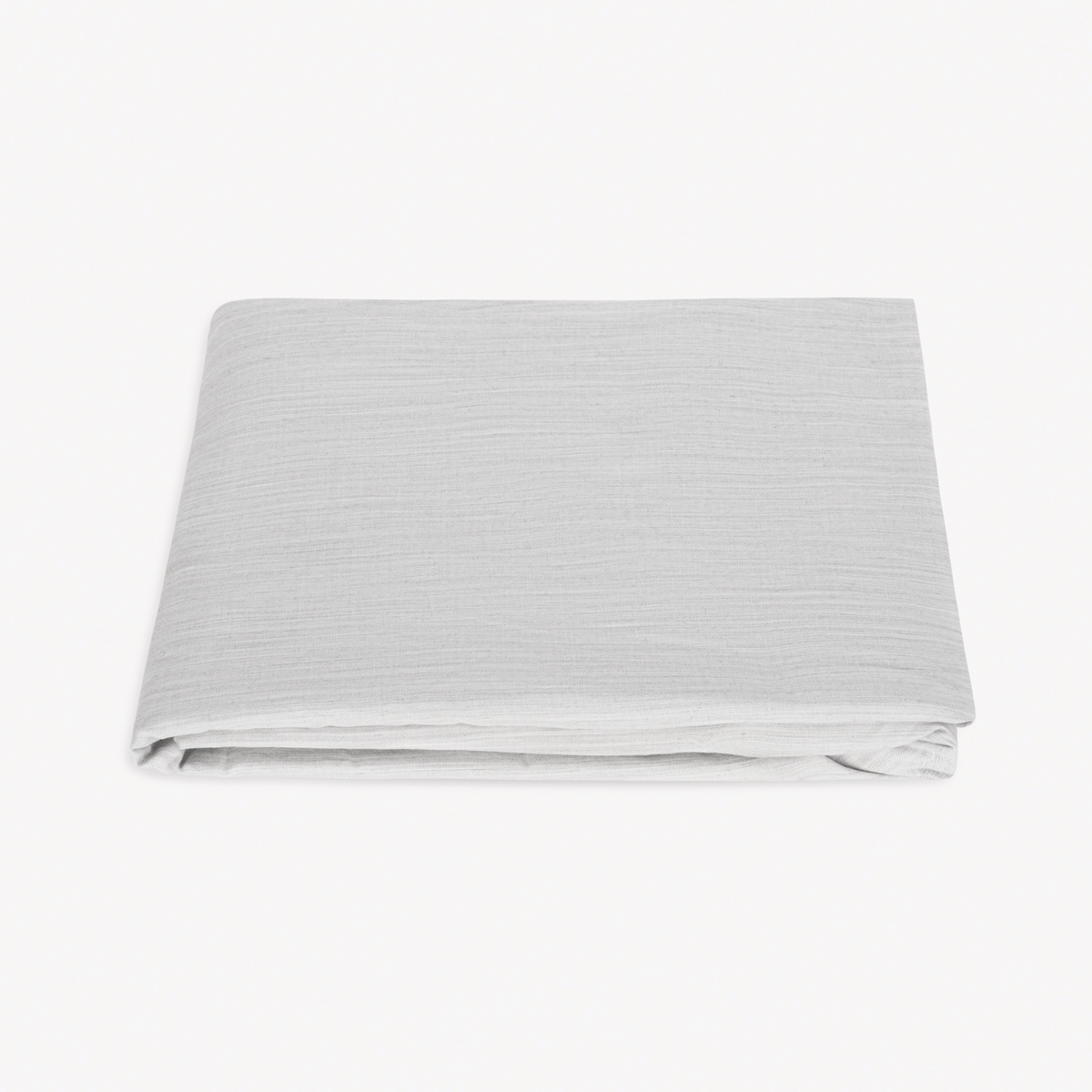 Folded Fitted Sheet of Matouk Lana Bedding in Silver
