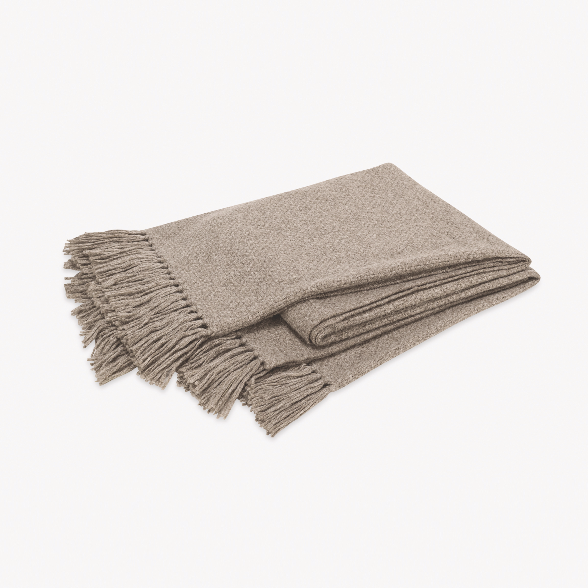 Folded Matouk Lanza Throw in Oat