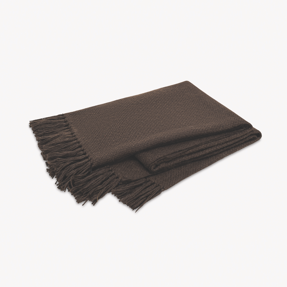 Folded Matouk Lanza Throw in Sable