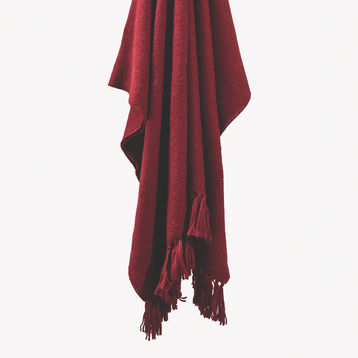 Hanging Matouk Lanza Throw in Scarlet