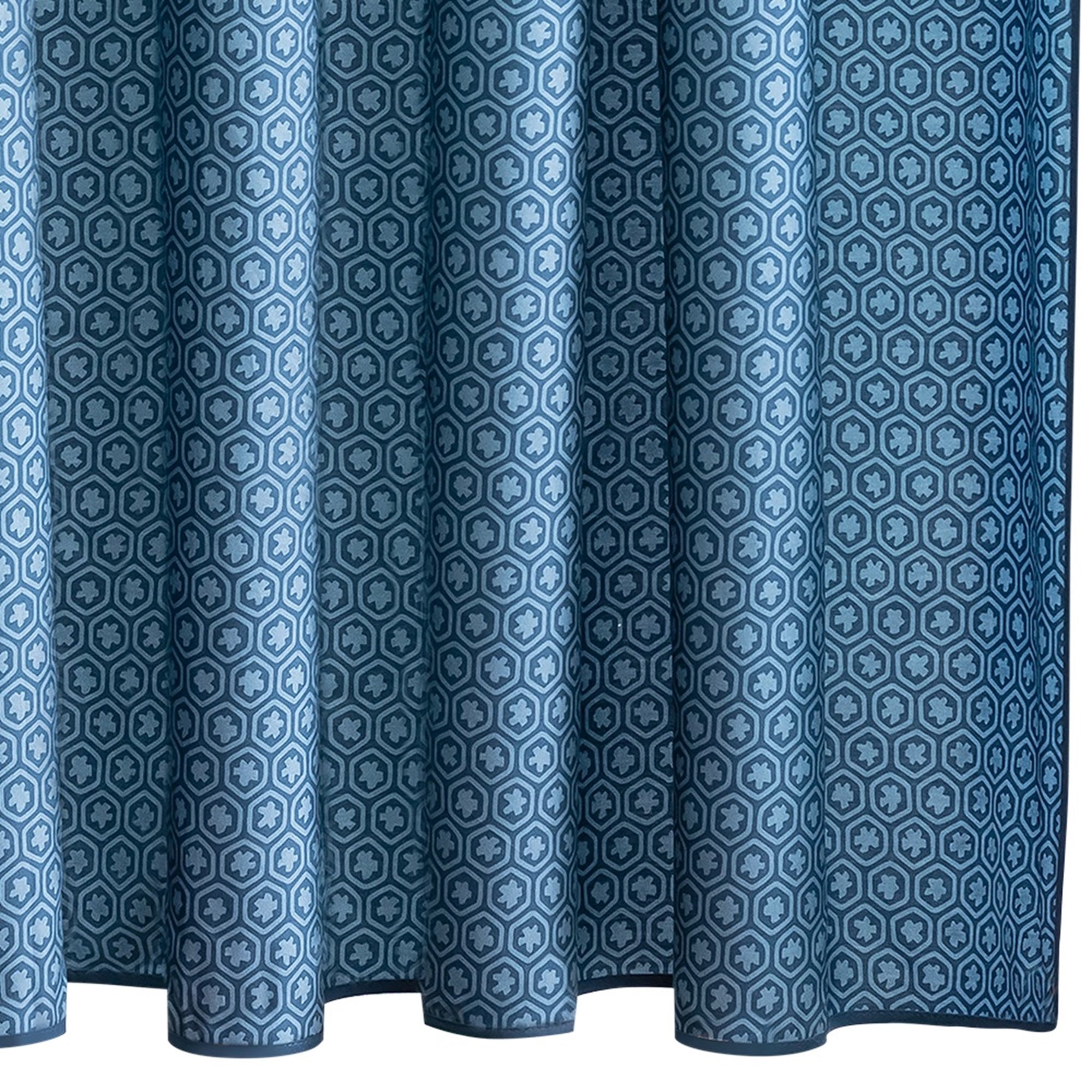 Silo Image of Matouk Levi Shower Curtain in Color Prussian Blue
