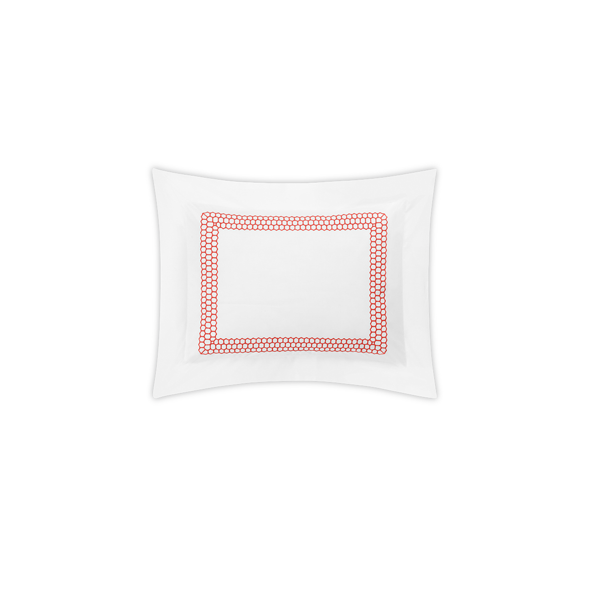 Clear Image of Matouk Liana Bedding Boudoir Sham in Coral Color