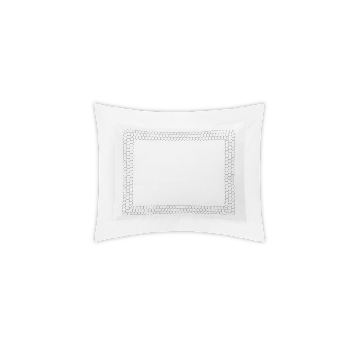 Clear Image of Matouk Liana Bedding Boudoir Sham in Silver Color