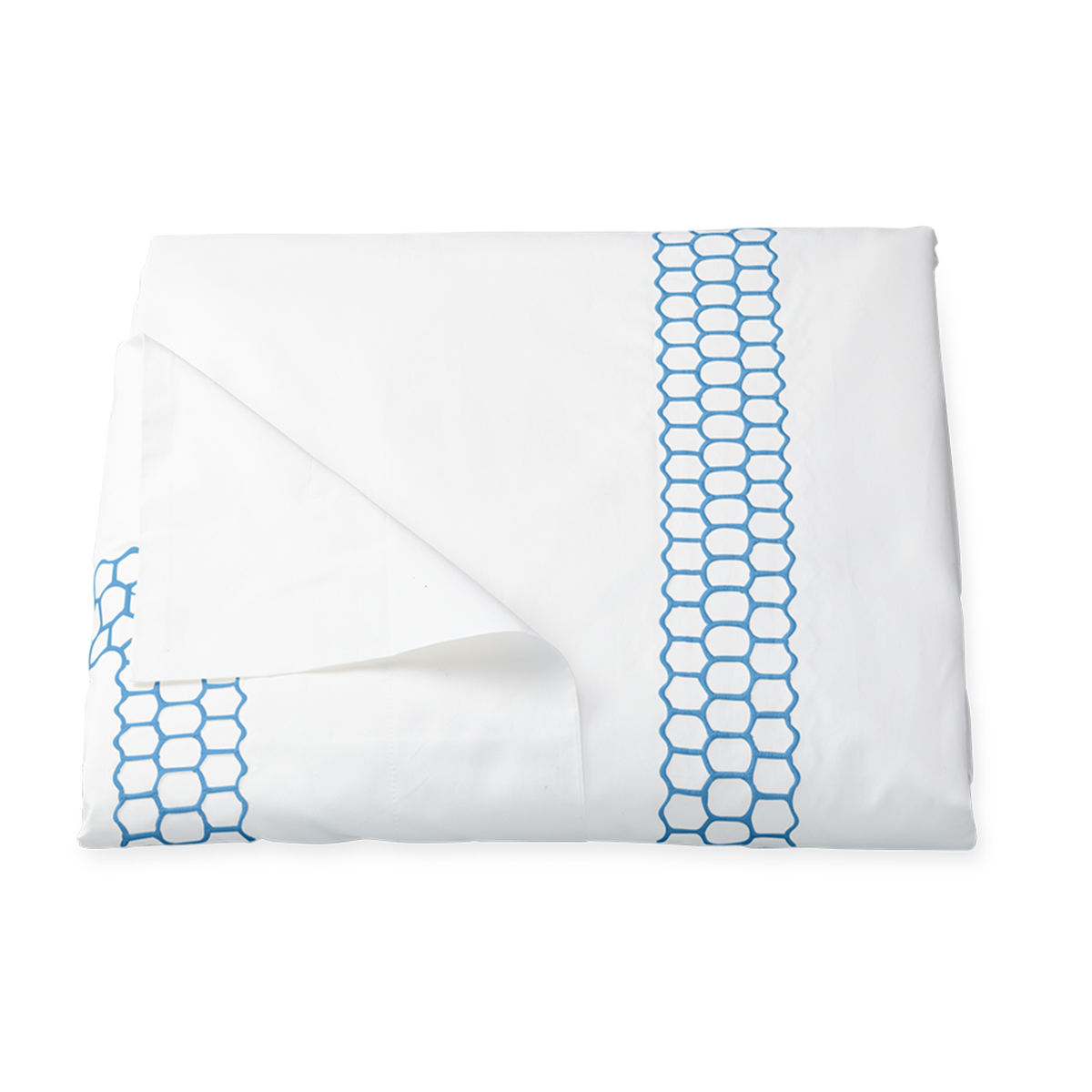 Clear Image of Matouk Liana Bedding Duvet Cover in Ocean Color