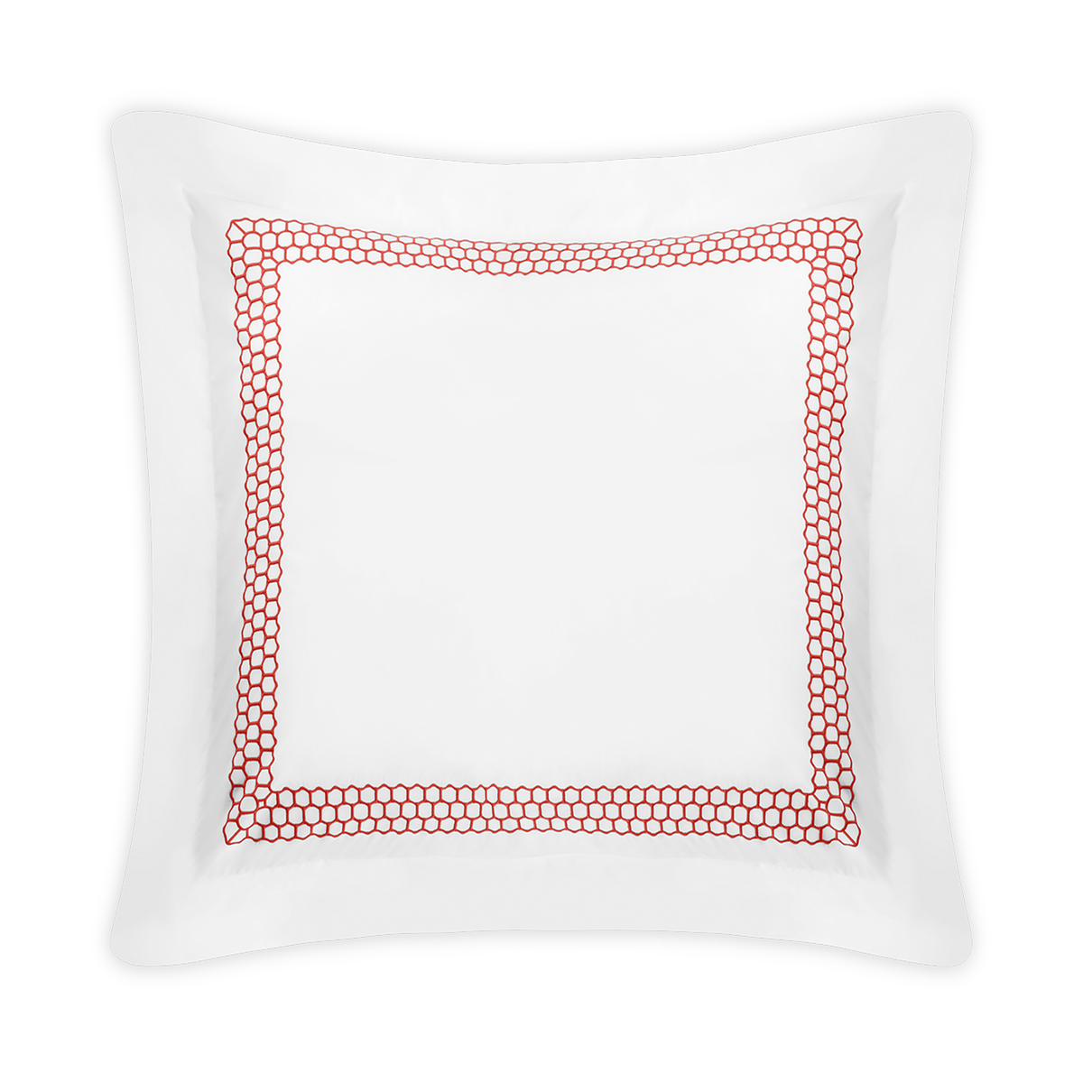 Clear Image of Matouk Liana Bedding Euro Sham in Coral Color