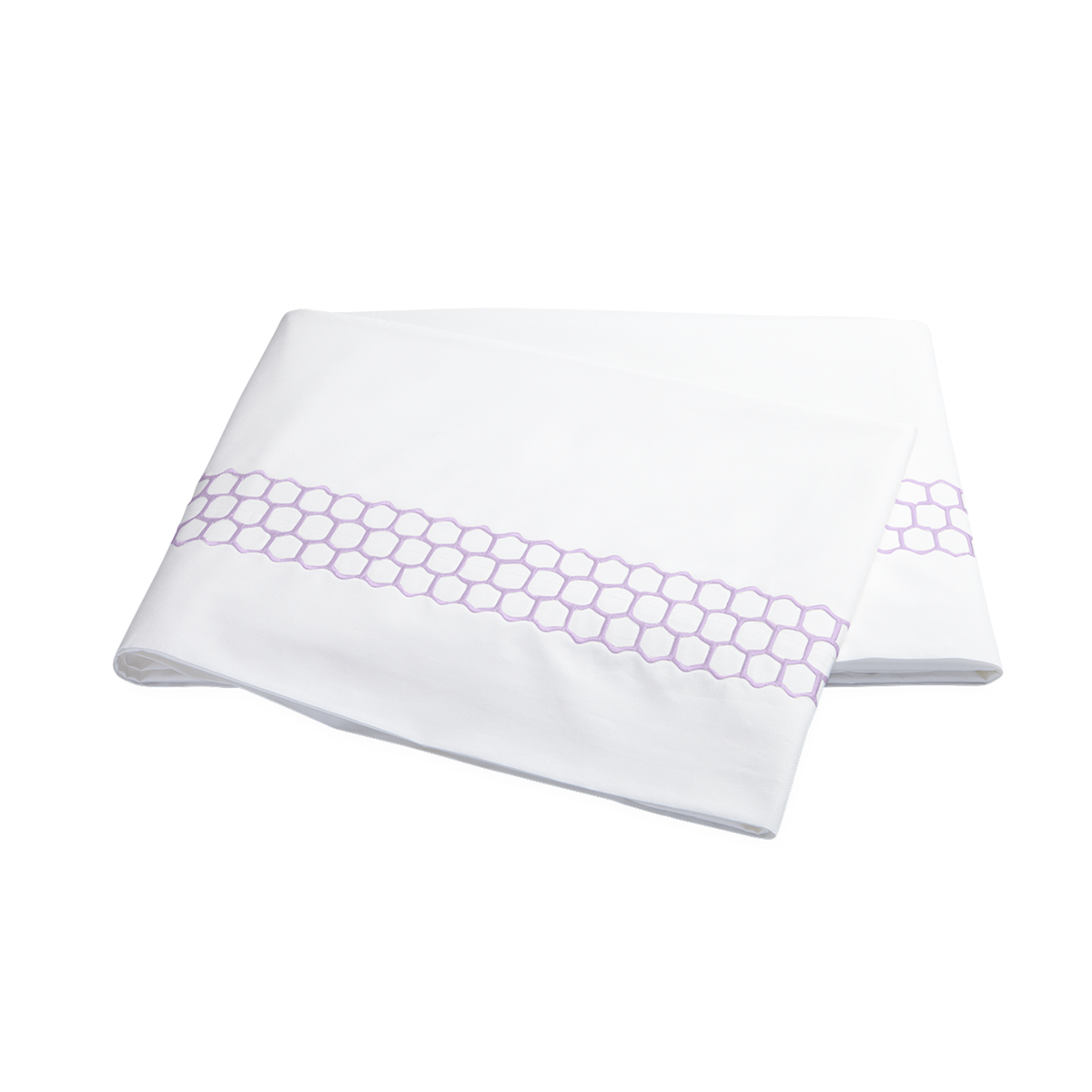 Clear Image of Matouk Liana Bedding Flat Sheet in Lavender Color