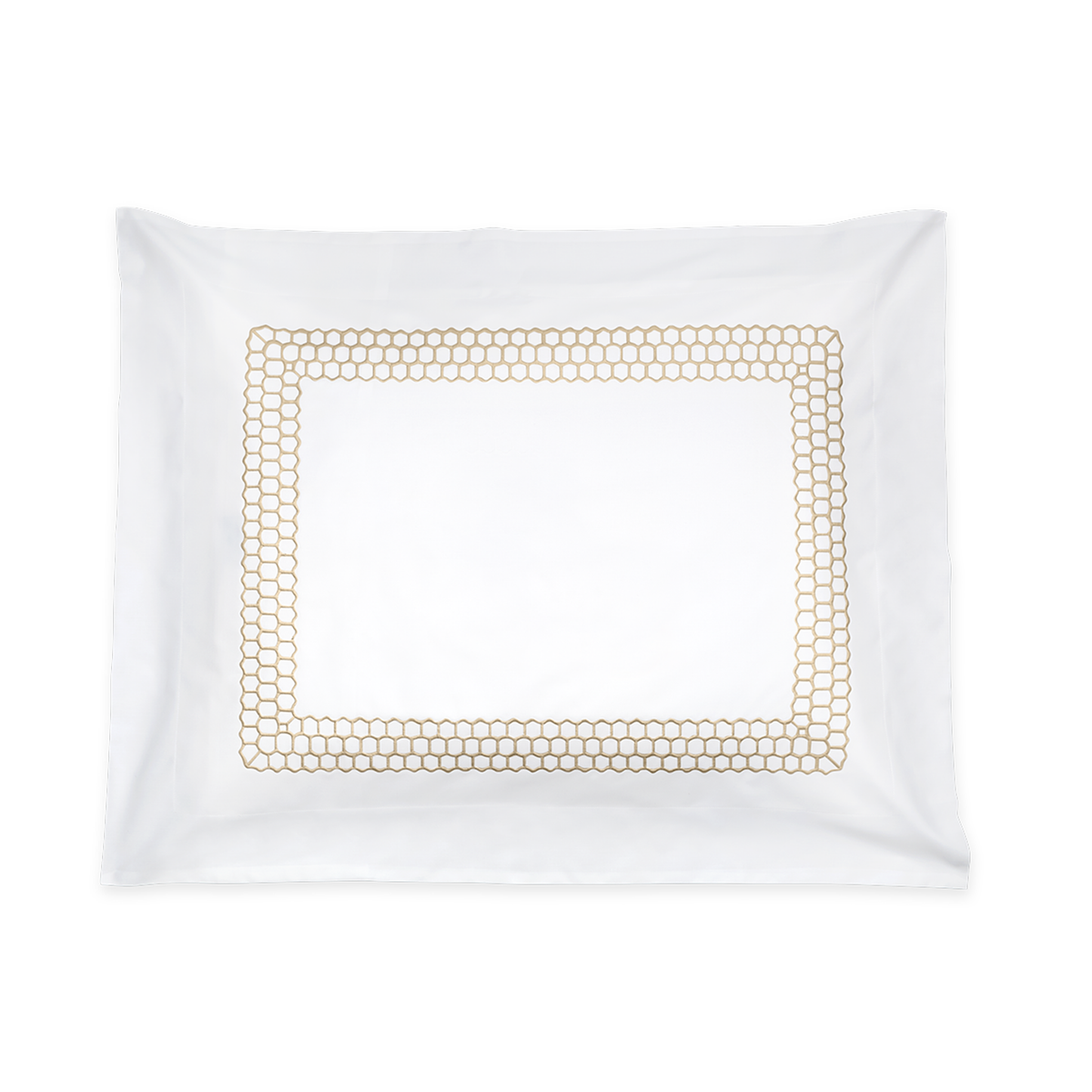 Clear Image of Matouk Liana Bedding Standard Sham in Champagne Color