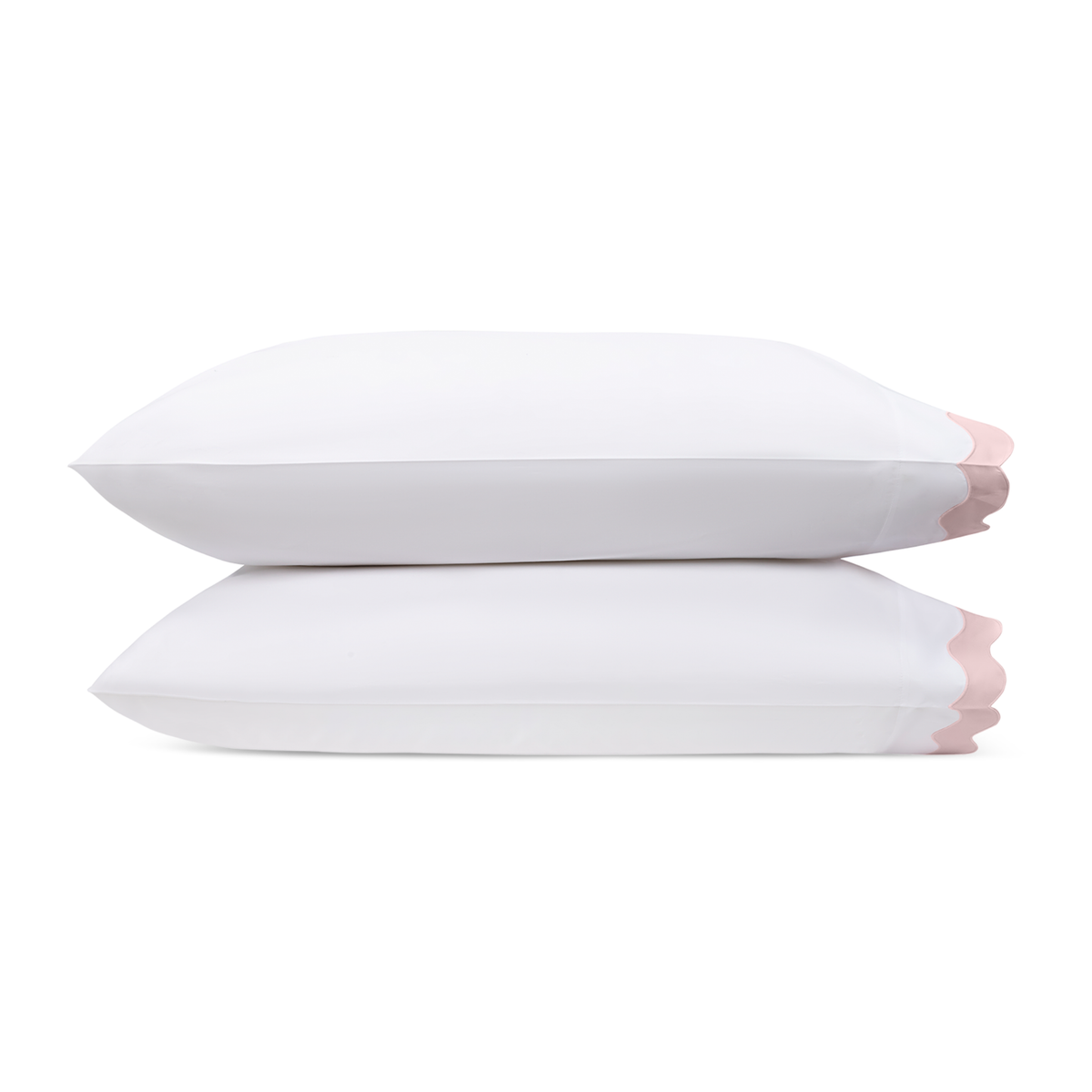 Pair of Pillowcases of Matouk Lorelei Bedding in Pink Color