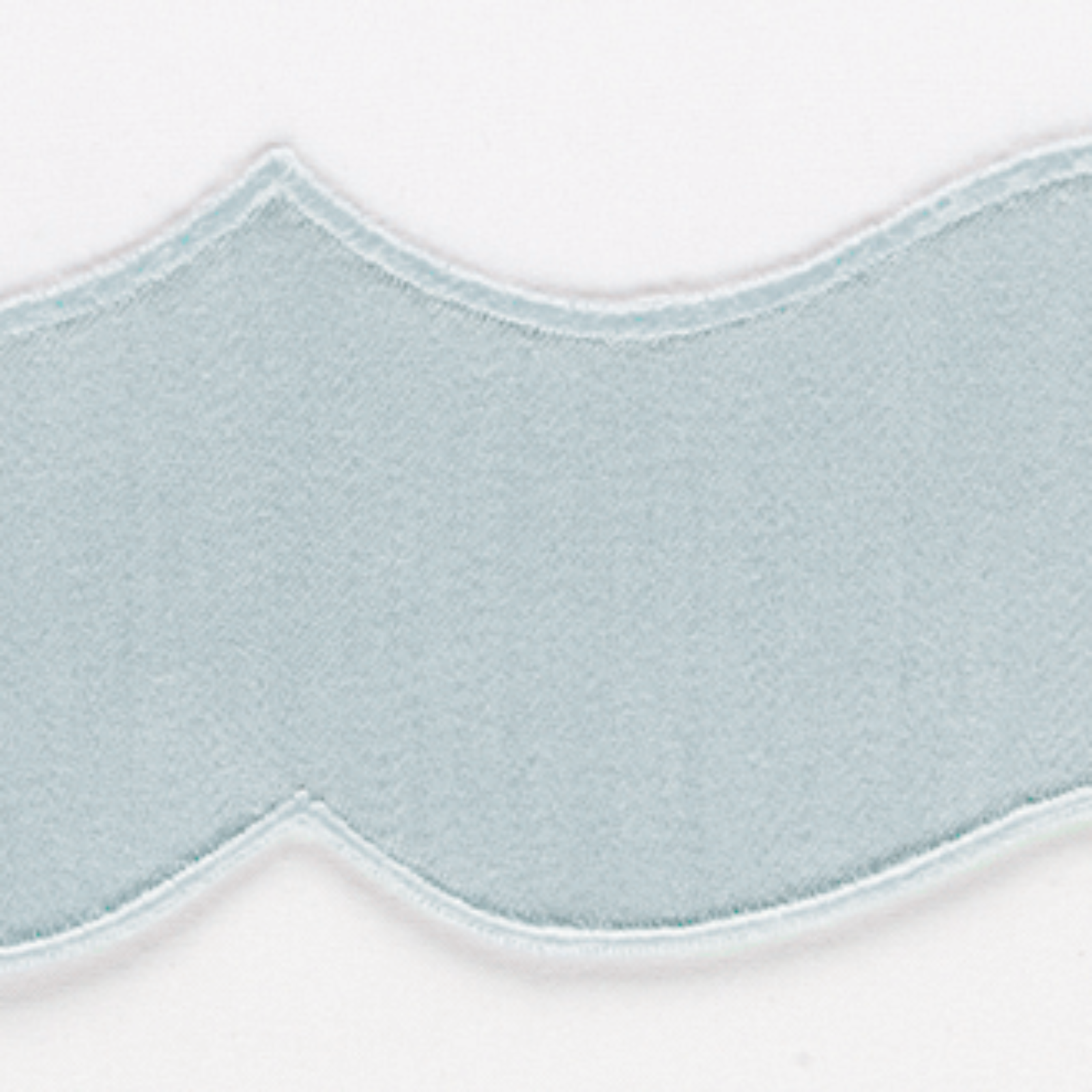 Full Bed Dressed in Matouk Lorelei Bedding in Blue Color with Pool Swatch