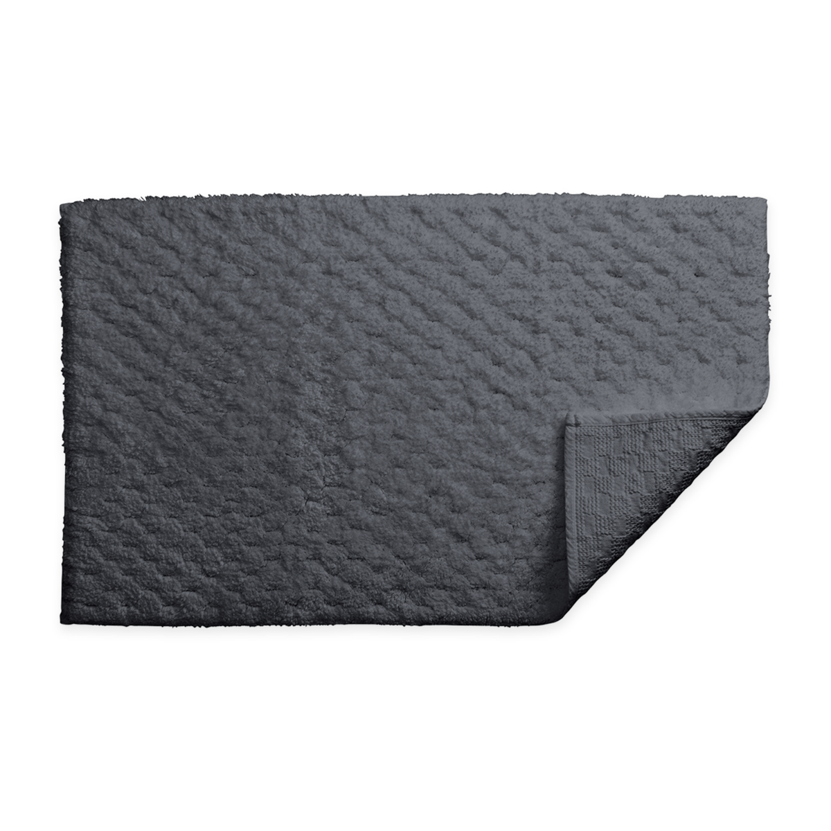 Flat Matouk Lotus Bath Rug in Charcoal