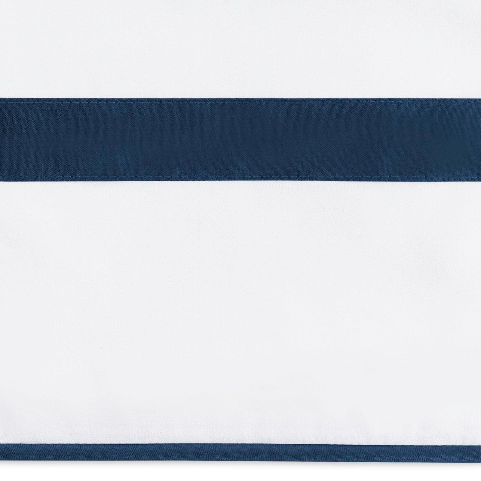 Matouk Louise Bedding with Navy Swatch