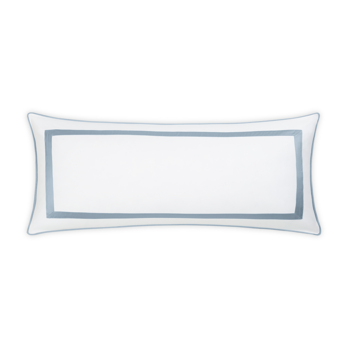 Matouk Louise Pique Lumbar Pillow Cover in Hazy Blue