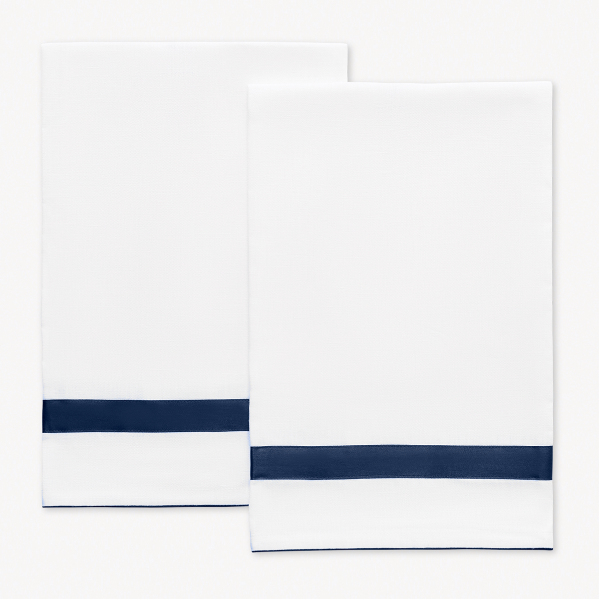 Pair of Matouk Lowell Guest Towels in Navy