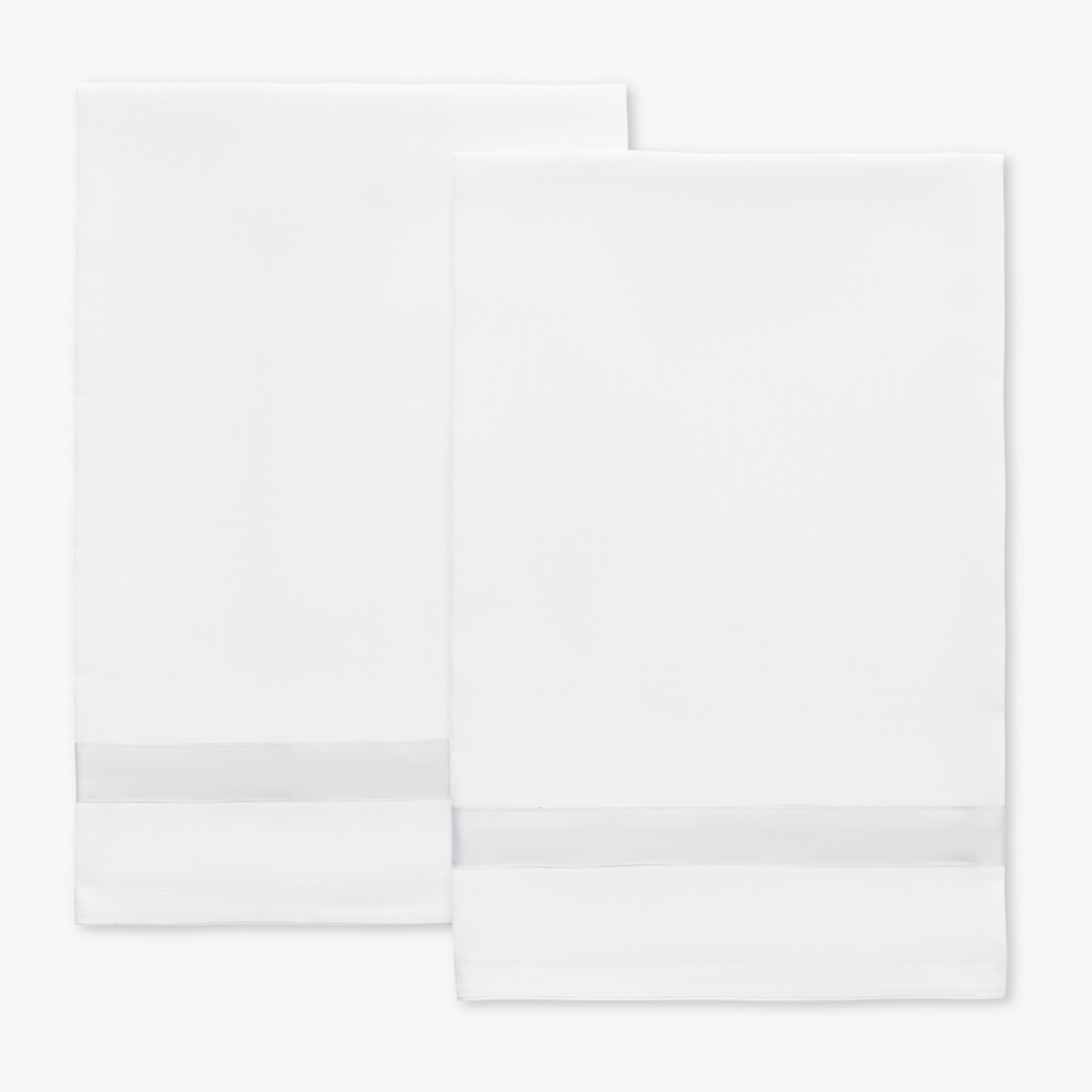 Pair of Matouk Lowell Guest Towels in White
