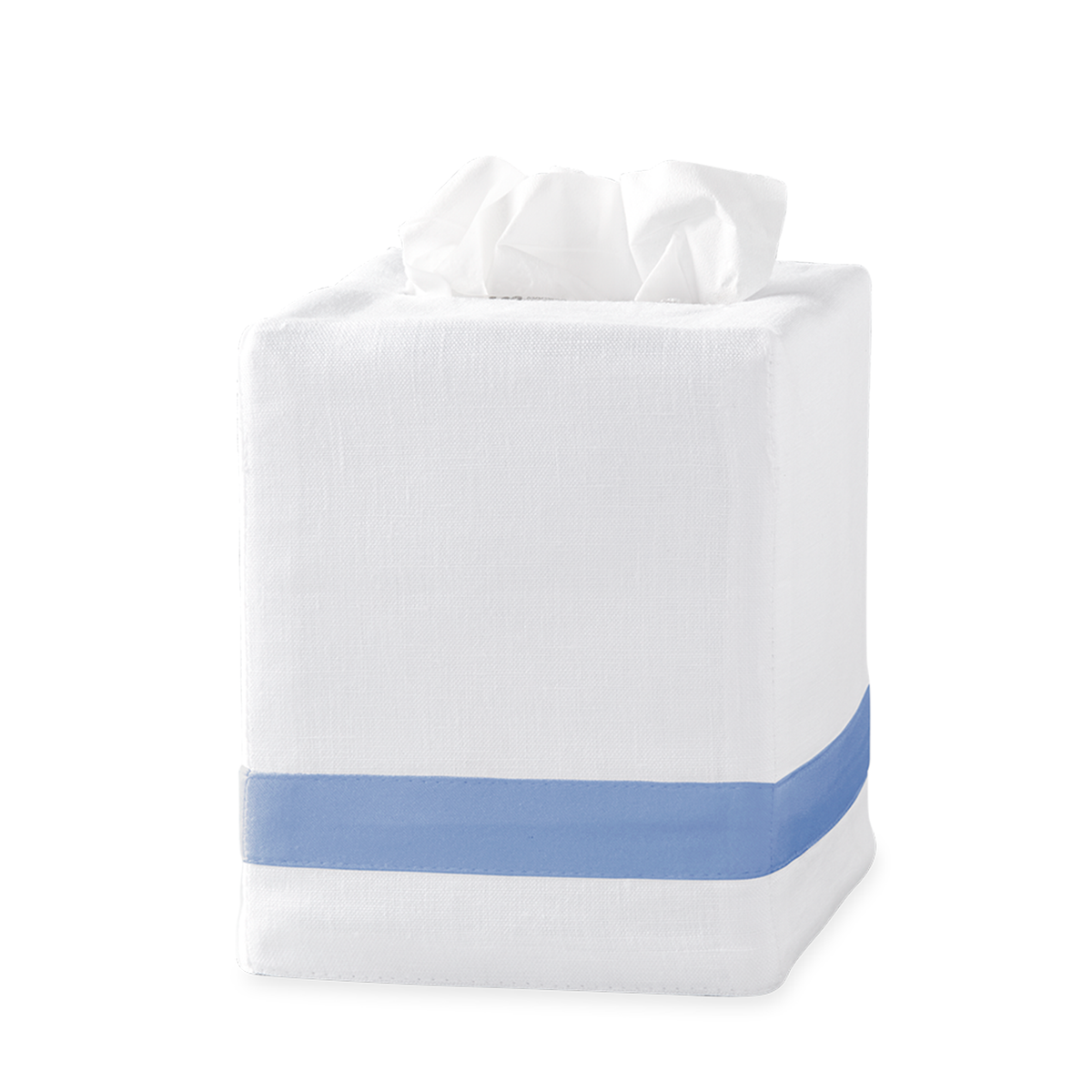 Silo Image of Matouk Lowell Tissue Box Cover in Color Azure