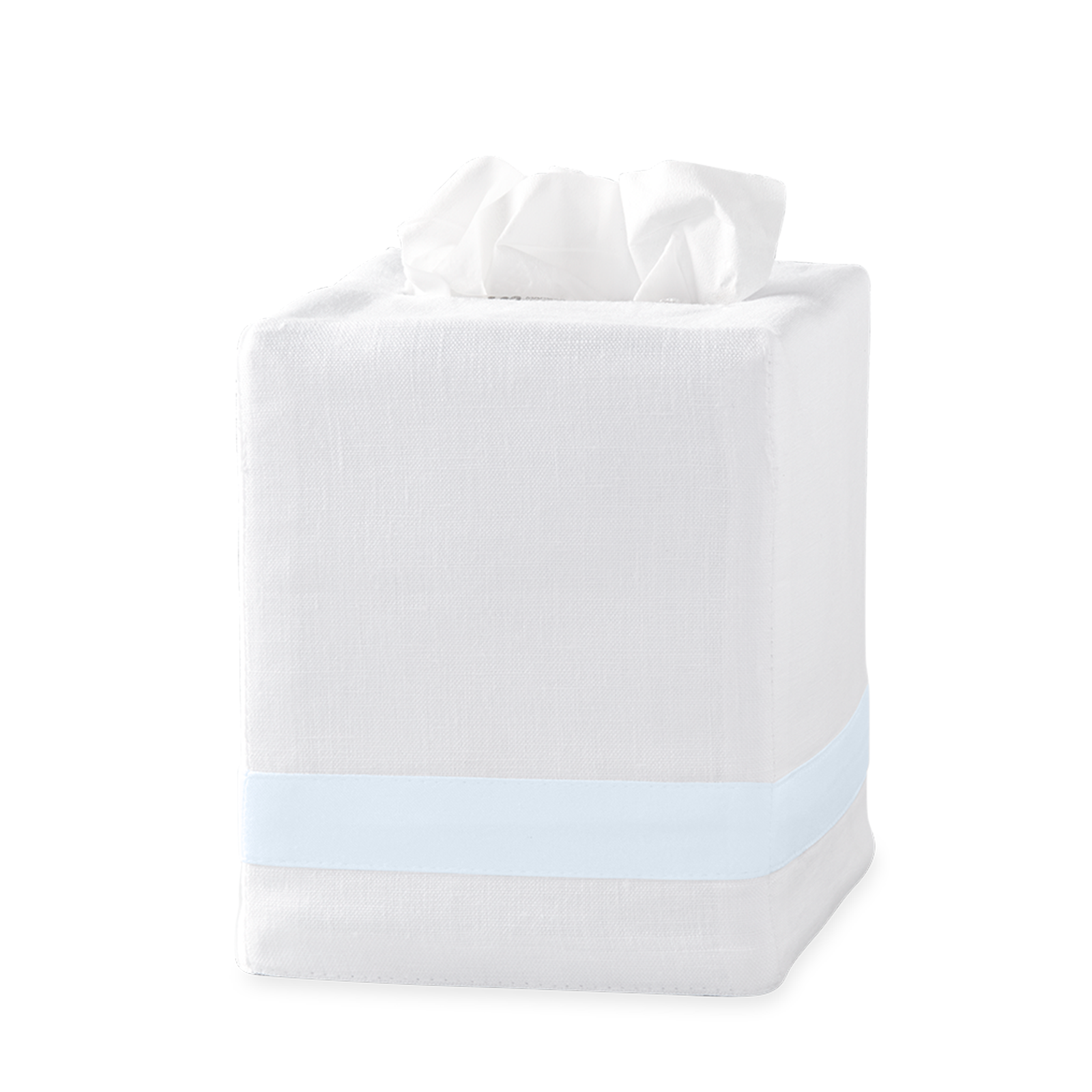 Silo Image of Matouk Lowell Tissue Box Cover in Color Blue