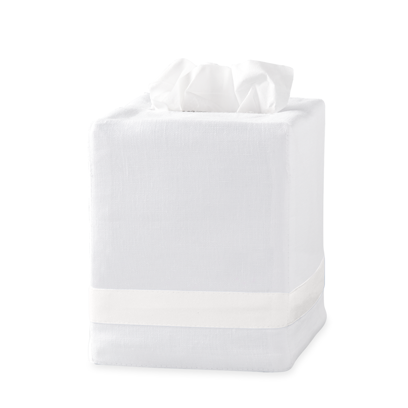 Silo Image of Matouk Lowell Tissue Box Cover in Color Bone