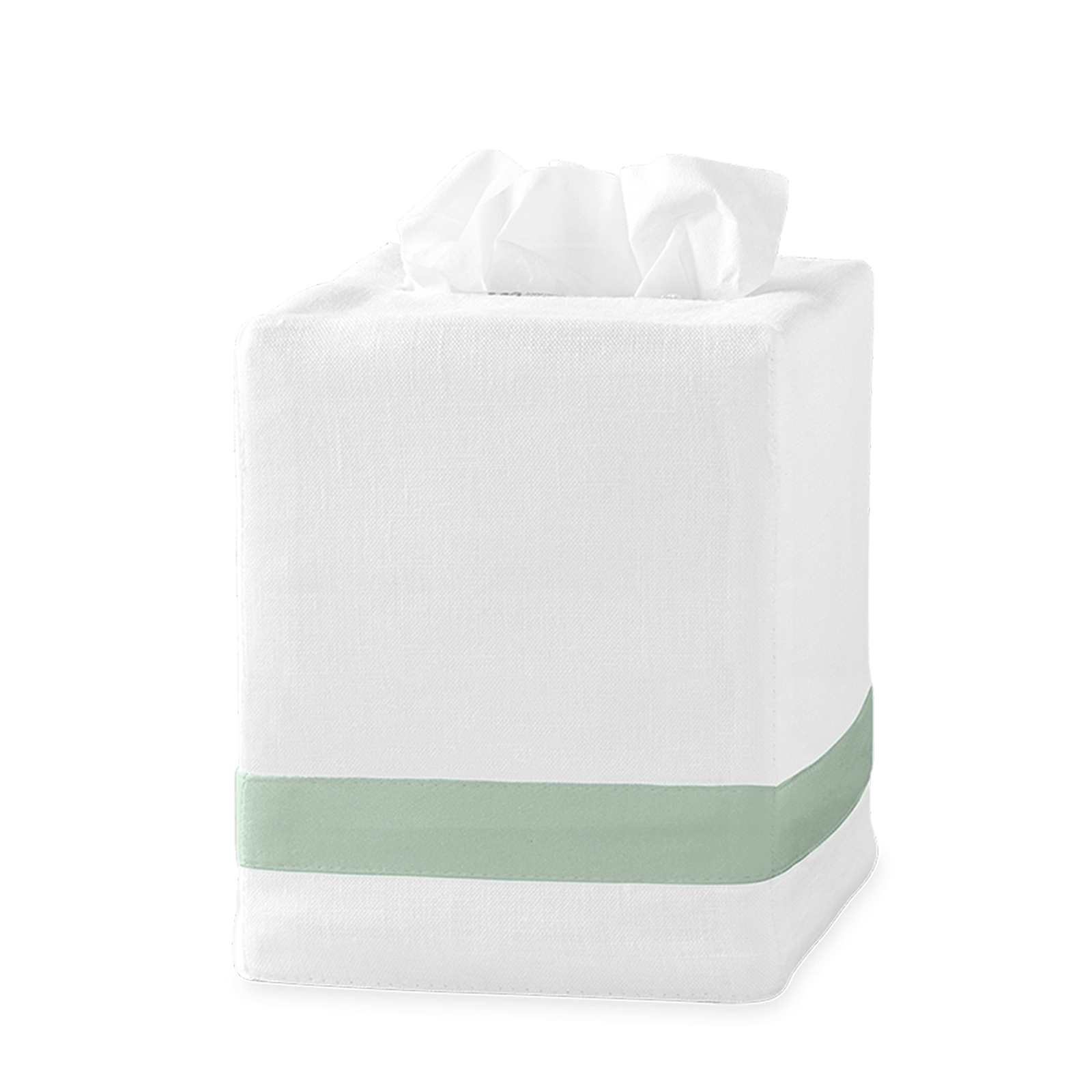 Silo Image of Matouk Lowell Tissue Box Cover in Color Celadon