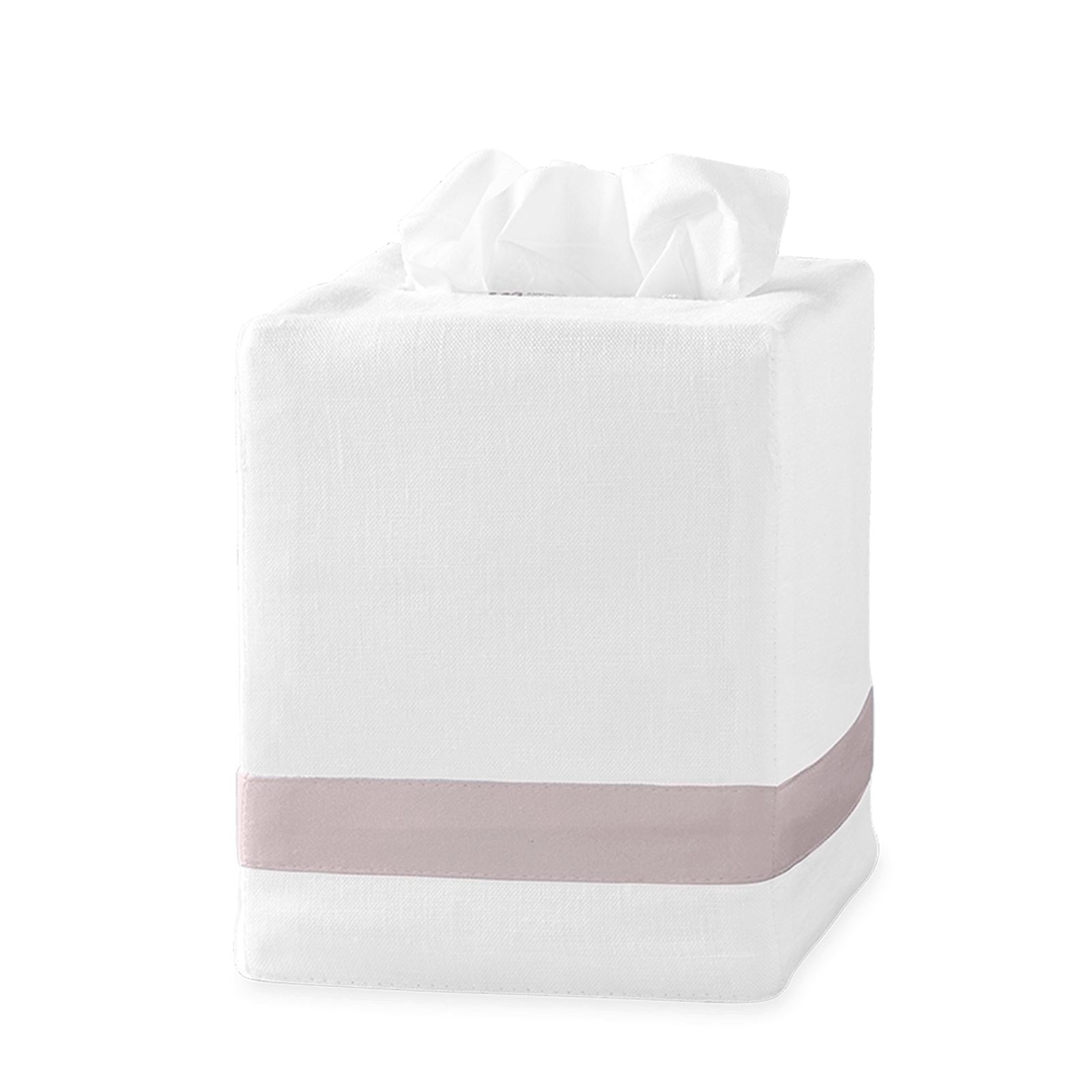 Silo Image of Matouk Lowell Tissue Box Cover in Color Deep Lilac