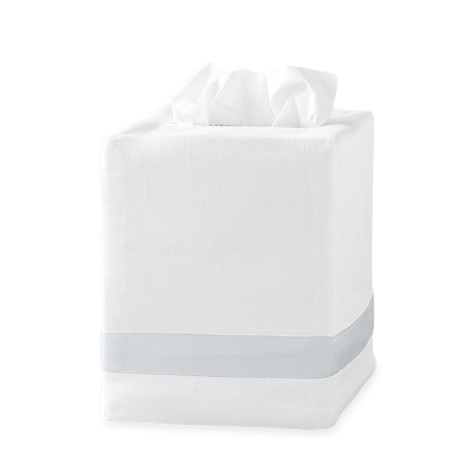 Silo Image of Matouk Lowell Tissue Box Cover in Color Dove