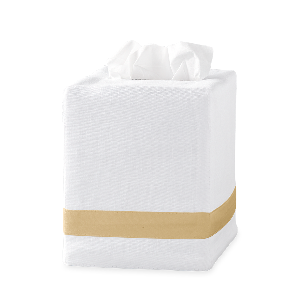 Silo Image of Matouk Lowell Tissue Box Cover in Color Honey