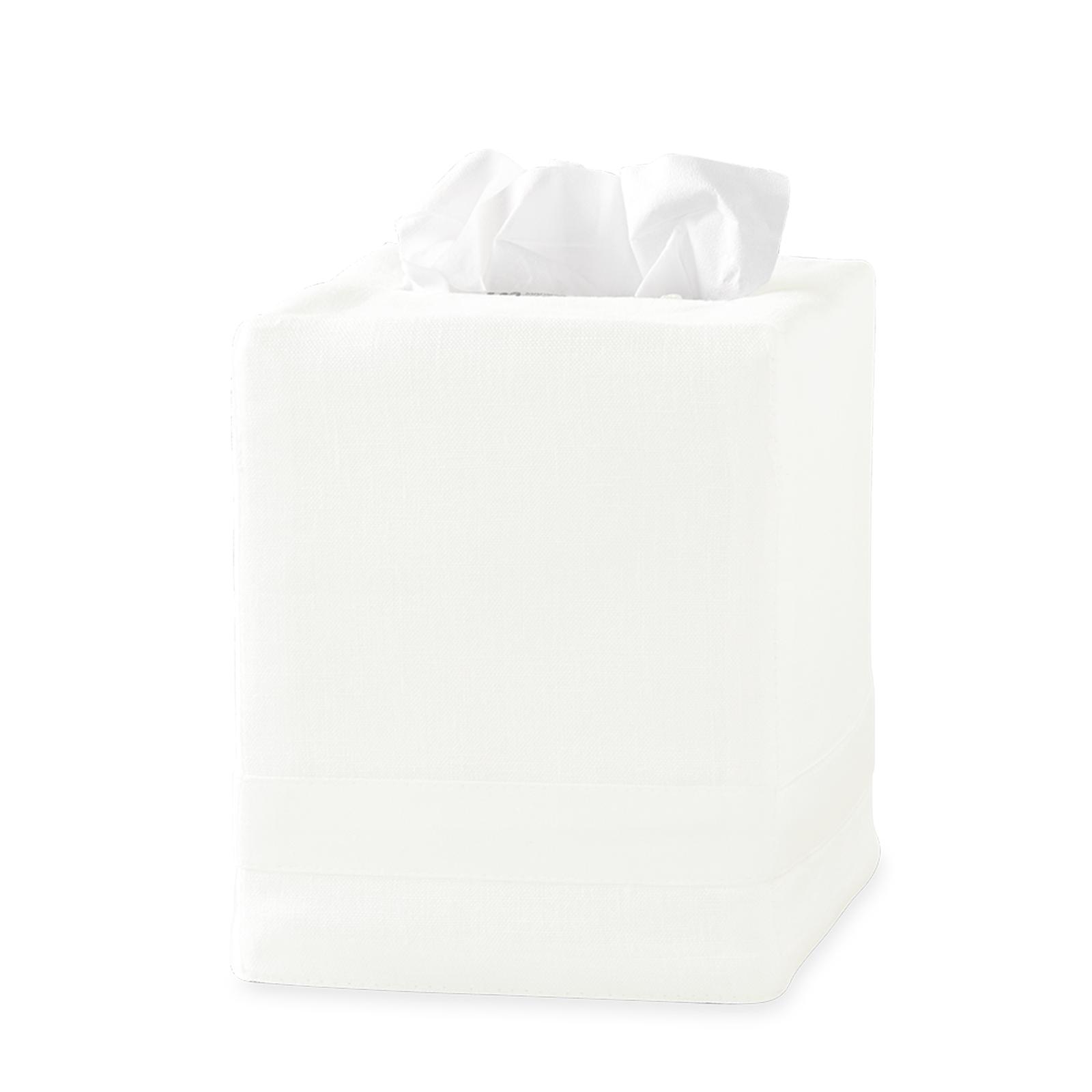 Silo Image of Matouk Lowell Tissue Box Cover in Color Ivory/Ivory