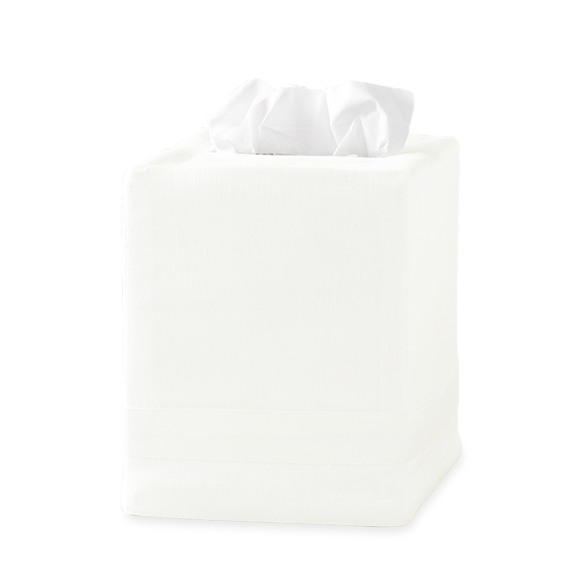 Silo Image of Matouk Lowell Tissue Box Cover in Color Ivory/Ivory