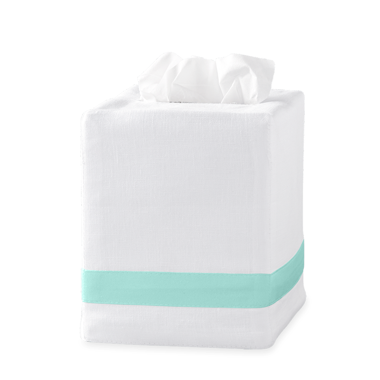 Silo Image of Matouk Lowell Tissue Box Cover in Color Lagoon