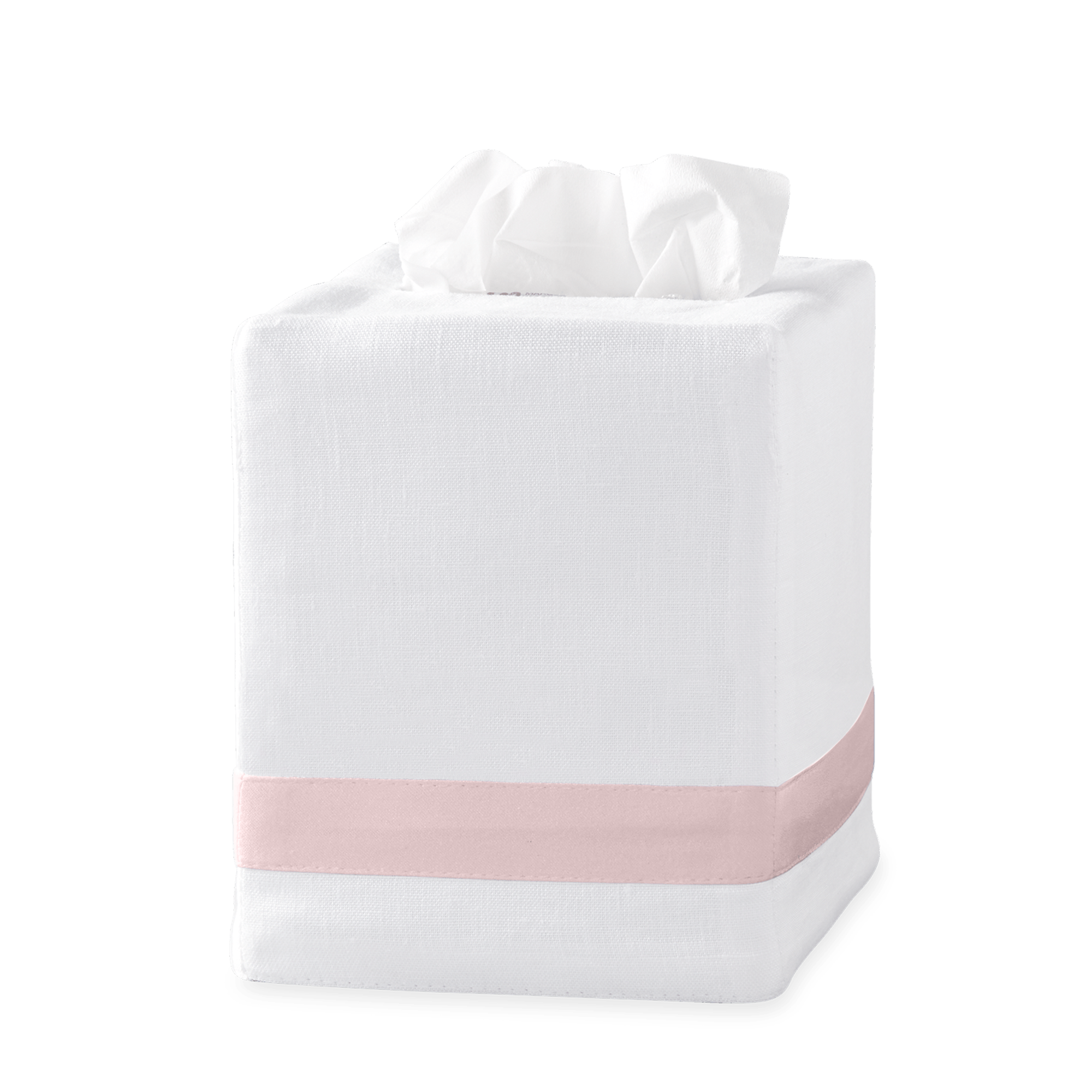Silo Image of Matouk Lowell Tissue Box Cover in Color Pink