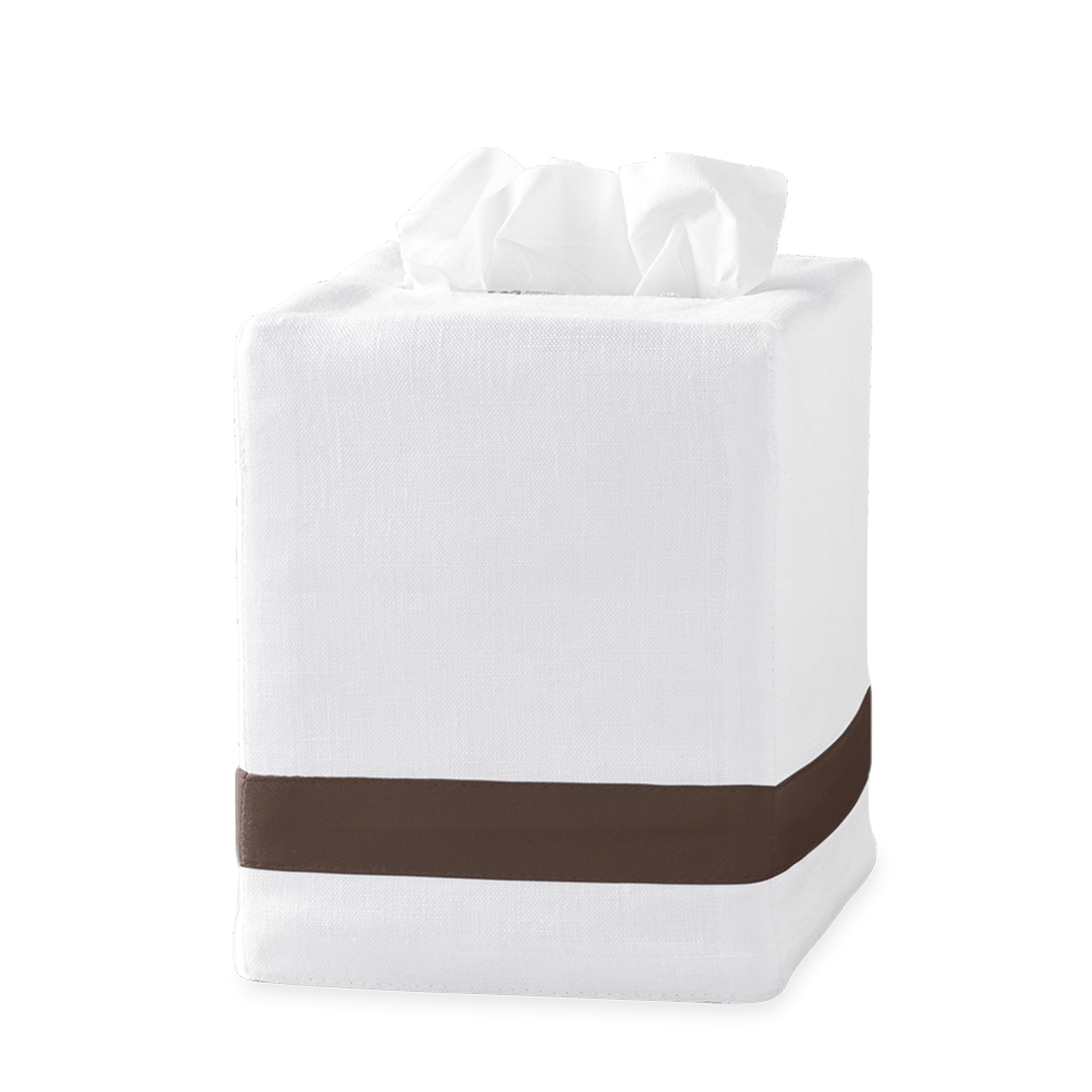 Silo Image of Matouk Lowell Tissue Box Cover in Color Sable