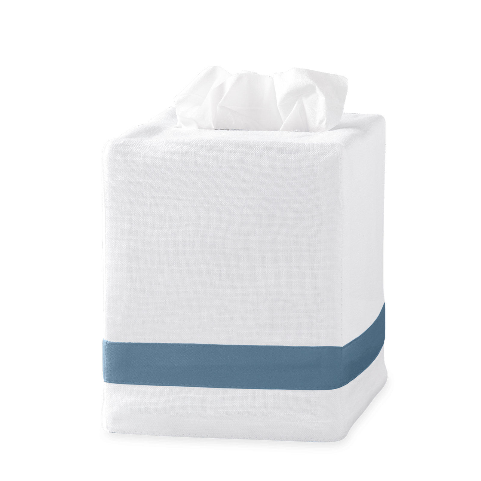 Silo Image of Matouk Lowell Tissue Box Cover in Color Sea