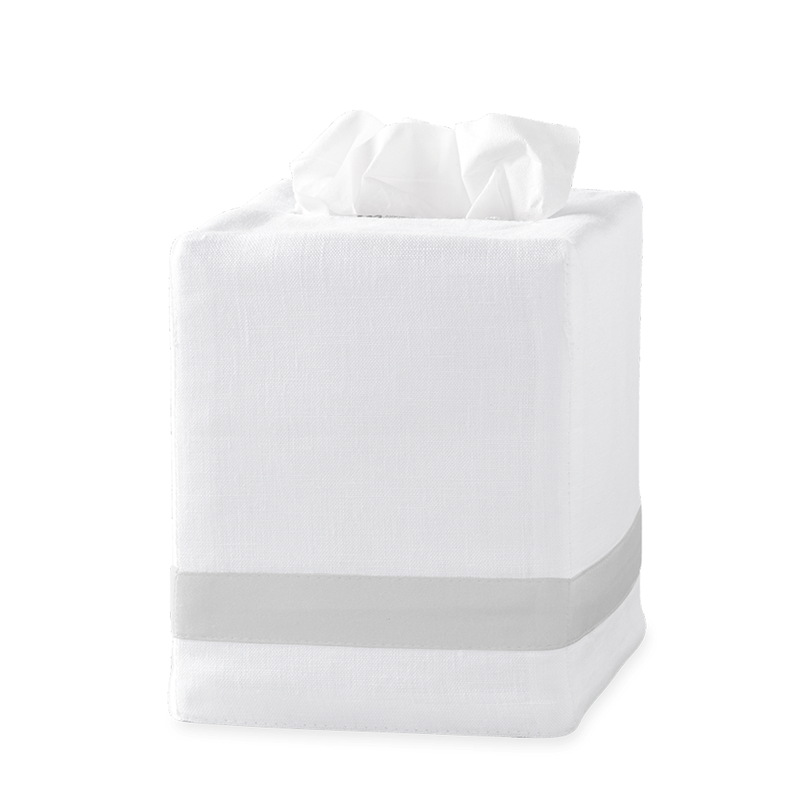 Silo Image of Matouk Lowell Tissue Box Cover in Color Silver