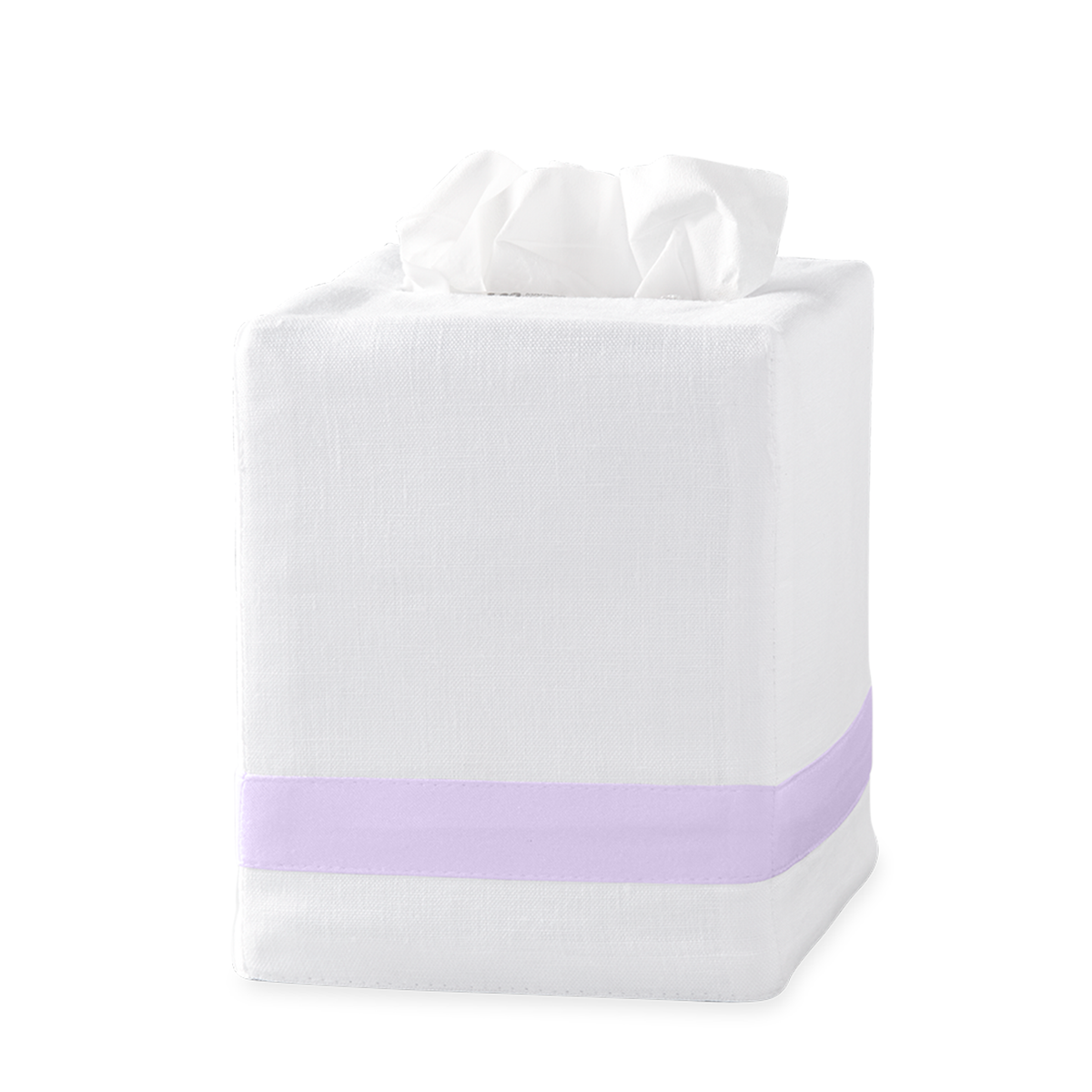 Silo Image of Matouk Lowell Tissue Box Cover in Color Violet