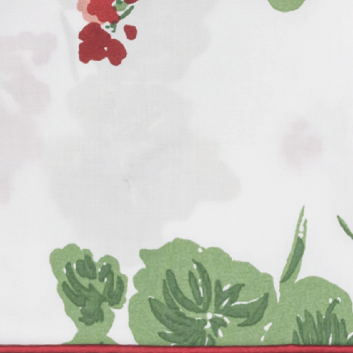 Fabric Closeup of Matouk Luca Pajama Set in Geranium Scarlet